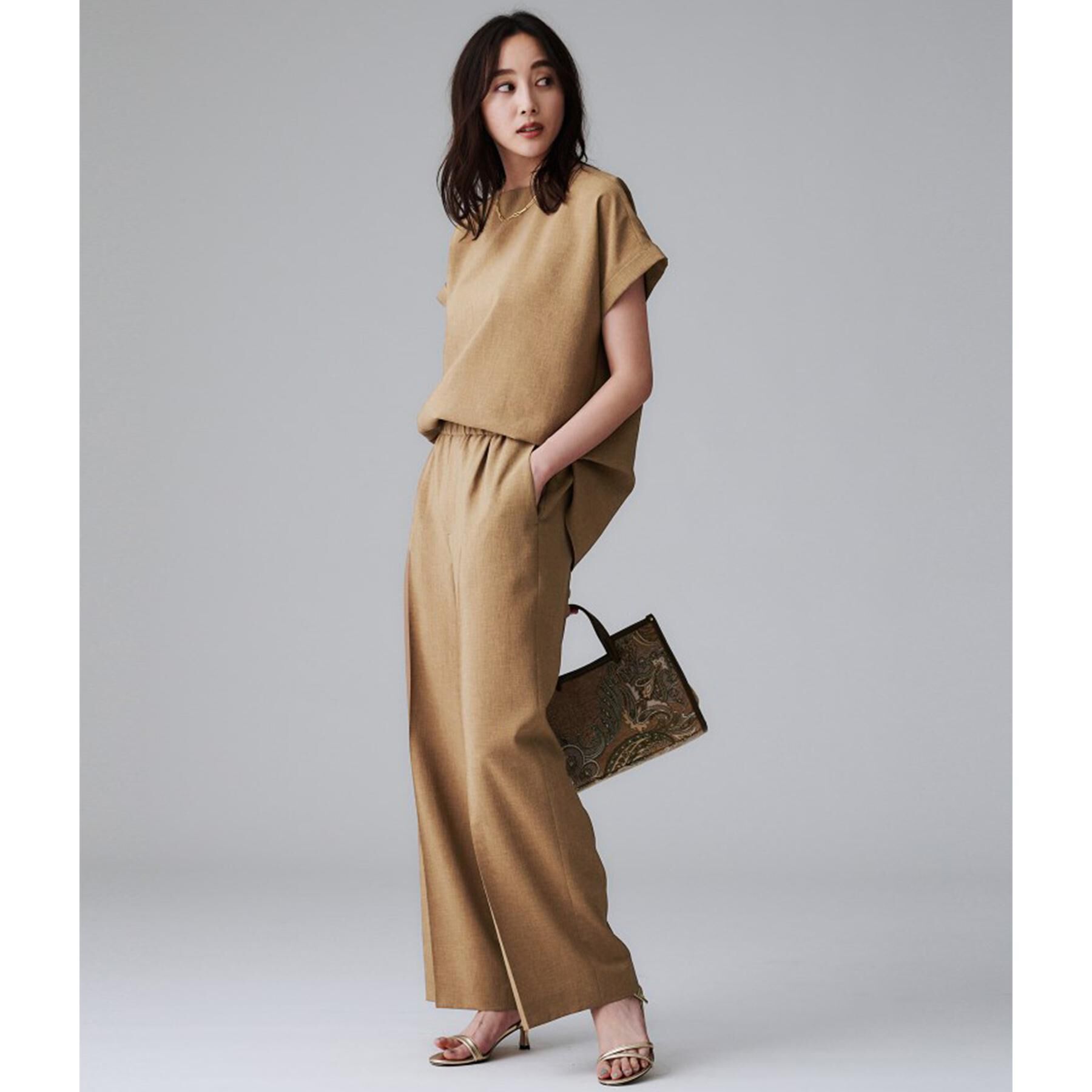 UNTITLED「【セットアップ可/はっ水/通勤】リラククール 半袖ブラウス」|シャツ・ブラウス|