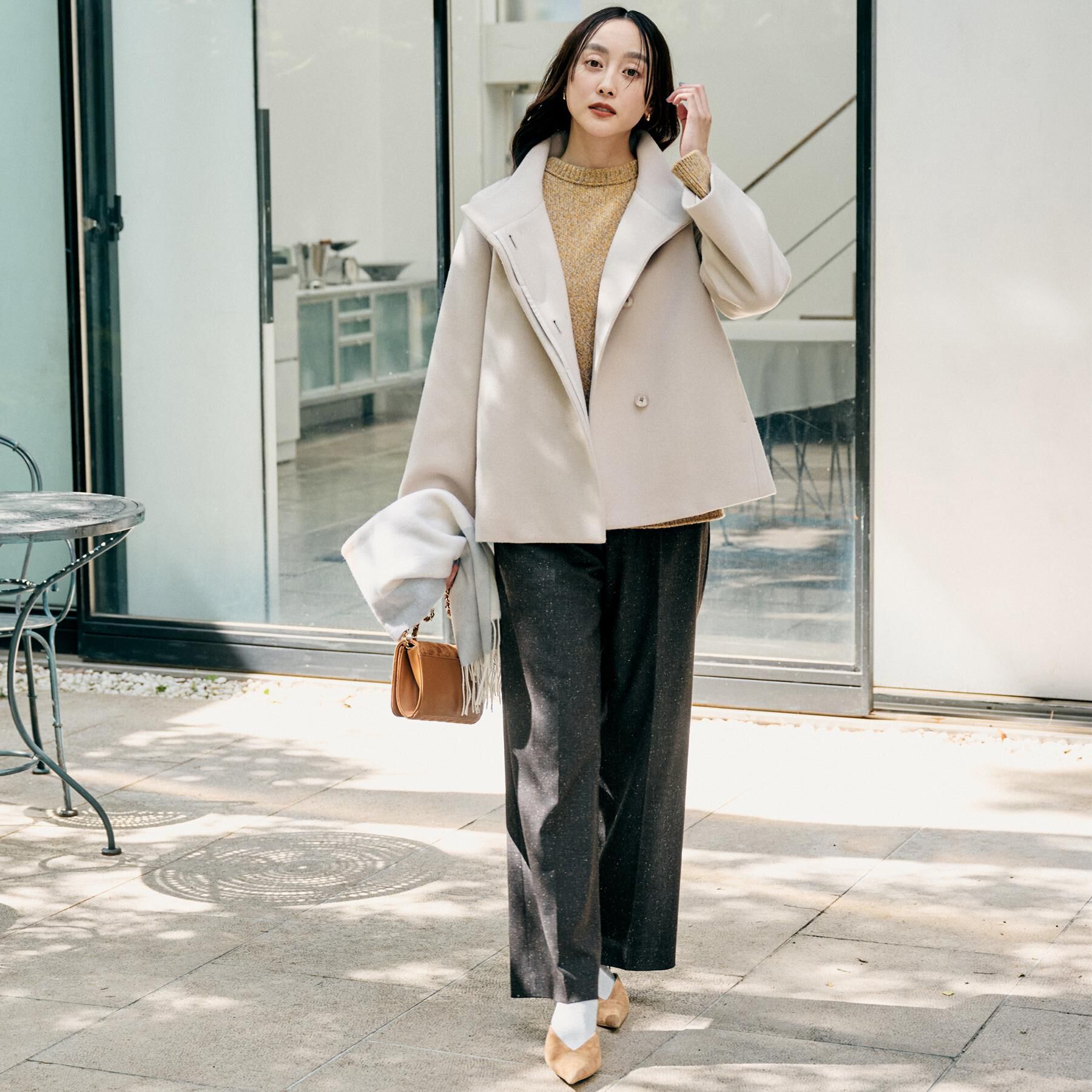 UNTITLED「【着回しが効く／オンオフアウター】ウールショートコート」|その他|