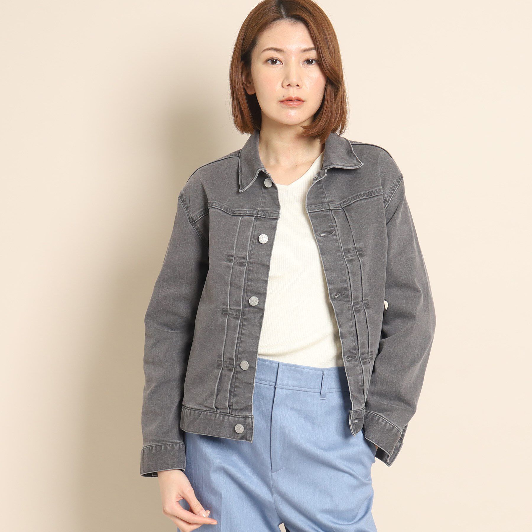 COUP DE CHANCE「【洗える】デニムジャケット」|デニムジャケット|ディープグレー(01