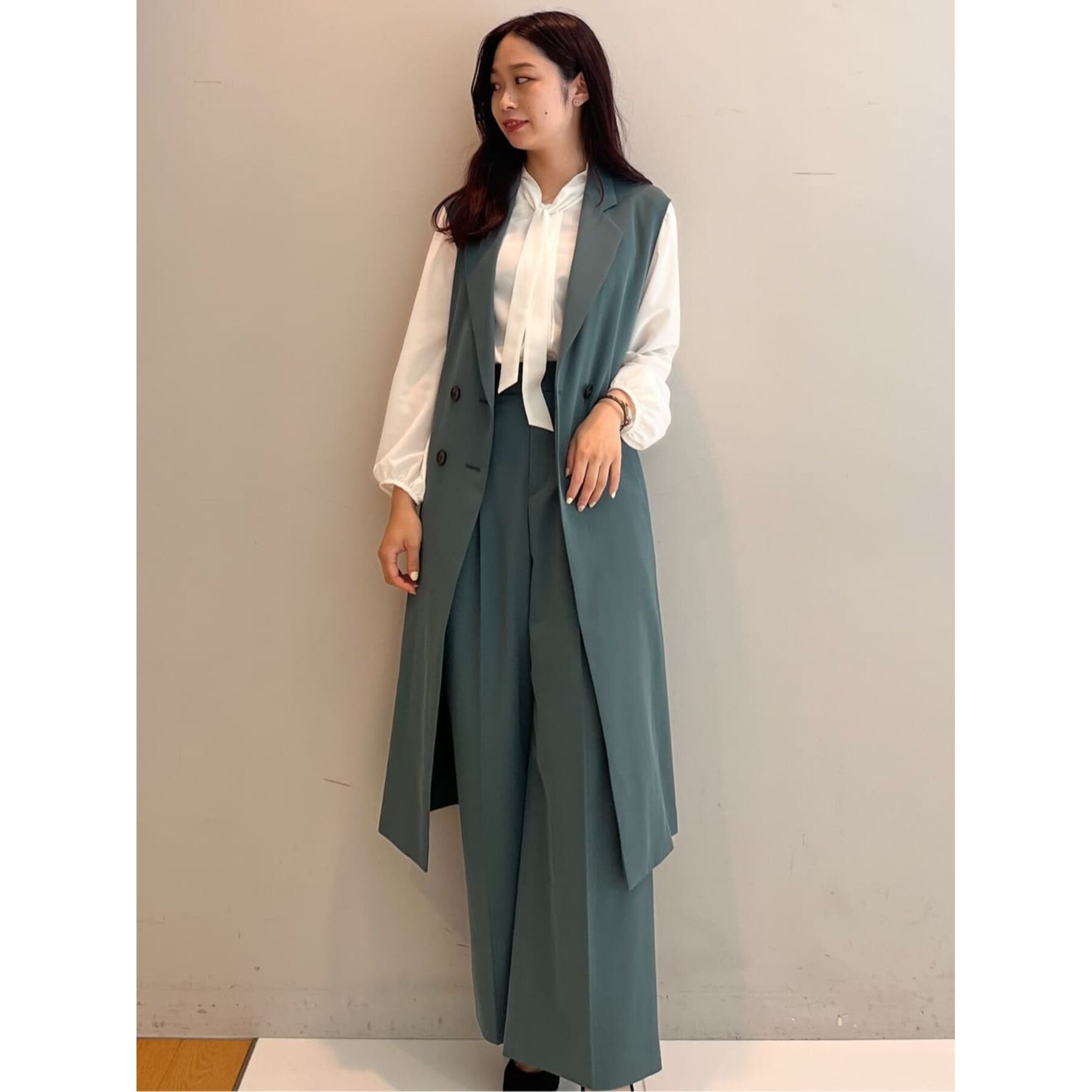 COUP DE CHANCE「【一枚着／ジャケットイン】女性らしい細ボウタイブラウス」|シャツ・ブラウス|