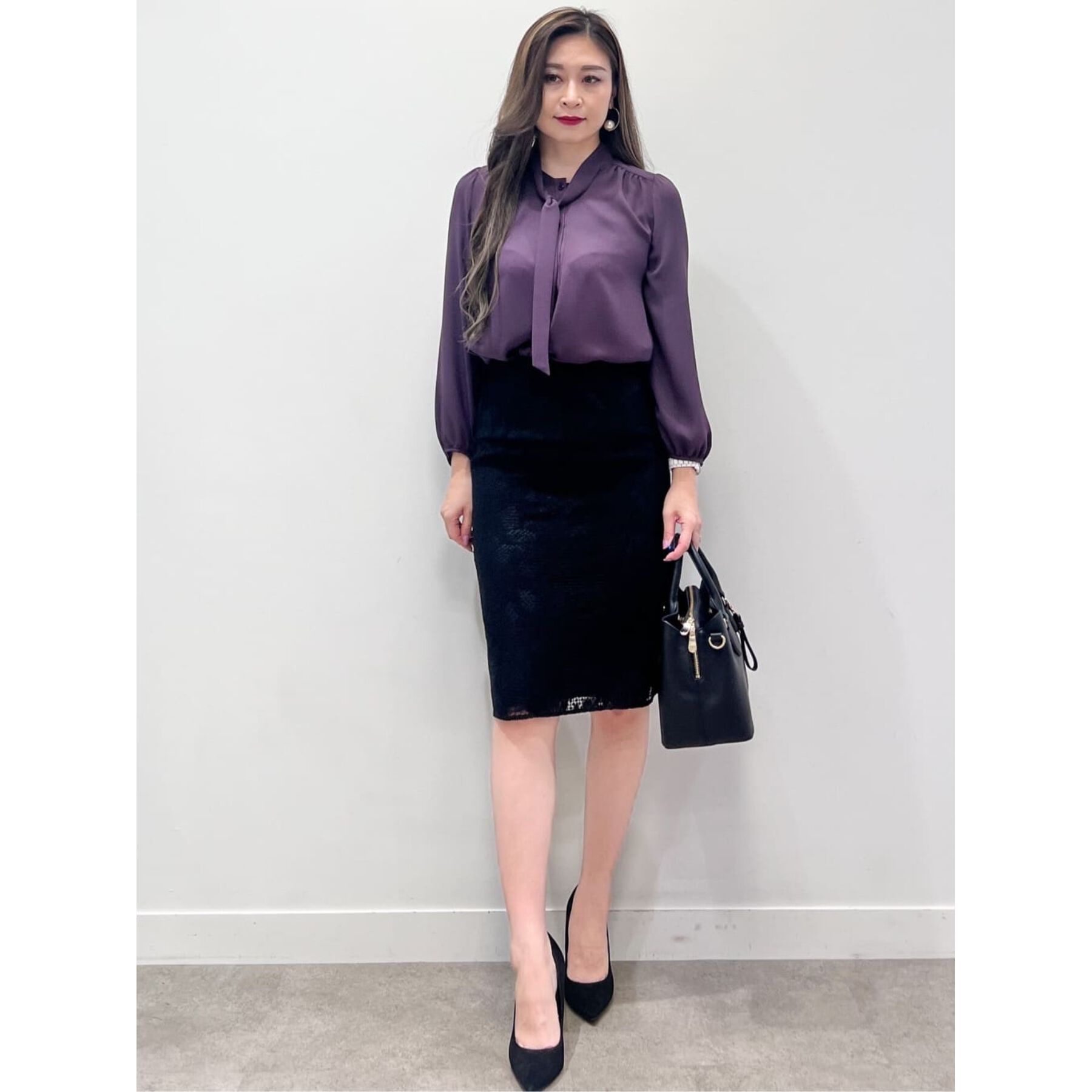 COUP DE CHANCE「【一枚着／ジャケットイン】女性らしい細ボウタイブラウス」|シャツ・ブラウス|