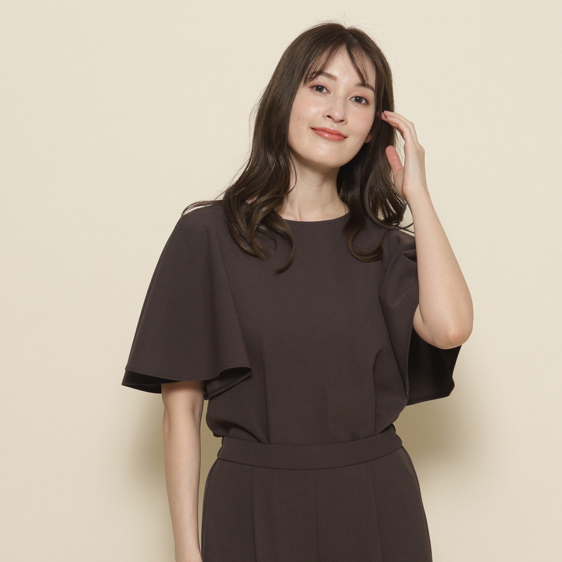 COUP DE CHANCE「【洗える／／セットアップ可】リラクシー大人フリルブラウス」|シャツ・ブラウス|