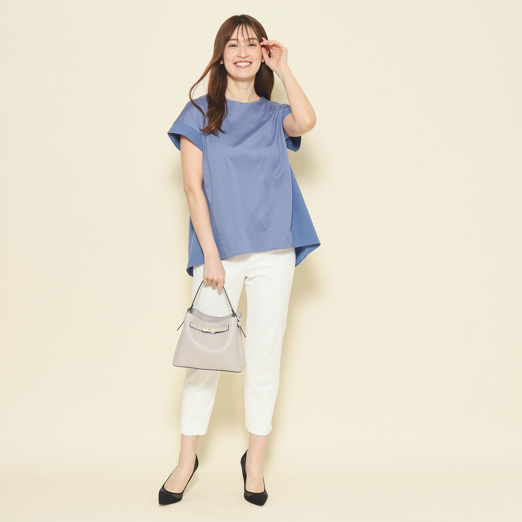 COUP DE CHANCE「【洗える】異素材コンビのプルオーバージャージ」|Tシャツ・カットソー|