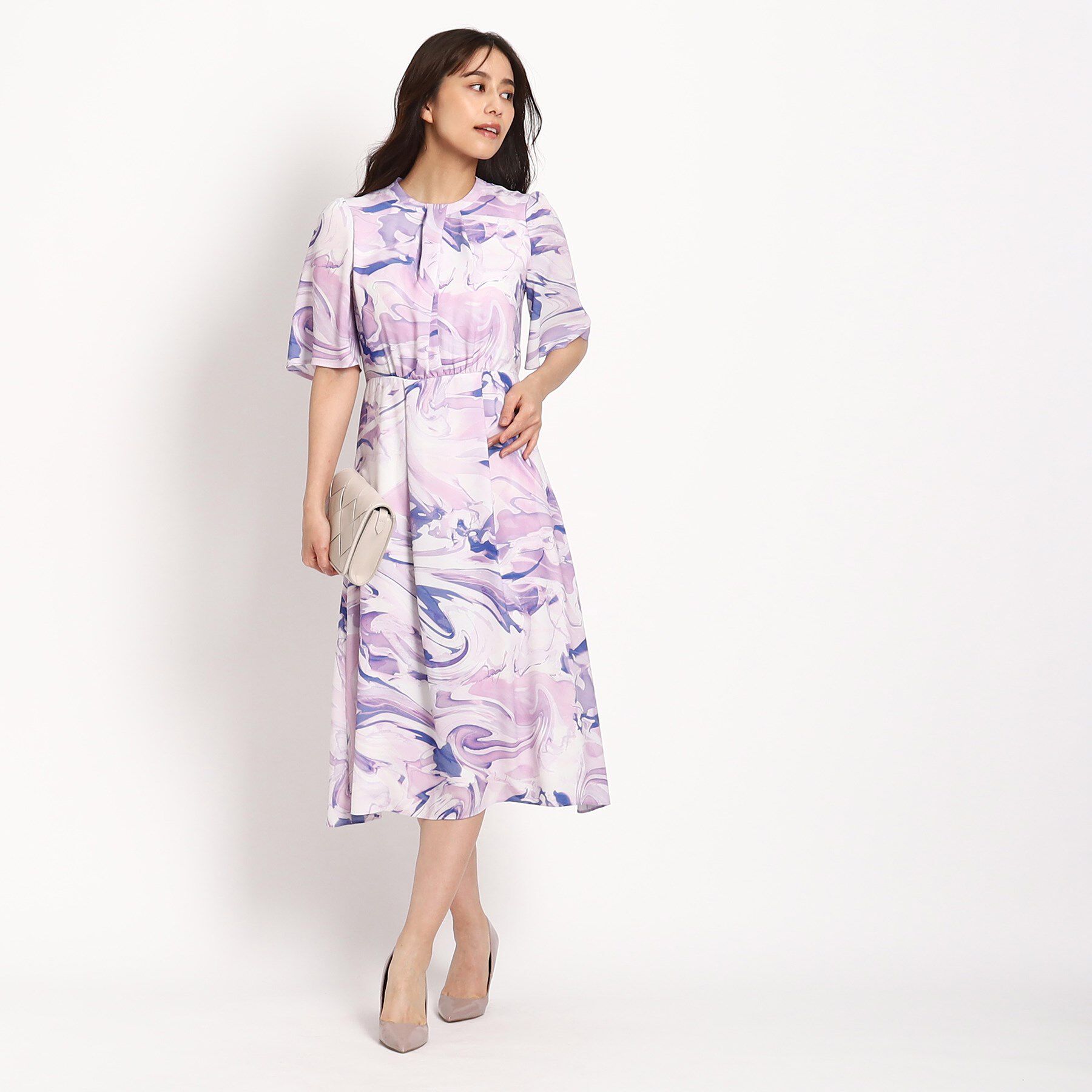 COUP DE CHANCE「【洗える】流線柄ワンピース」|ワンピース|