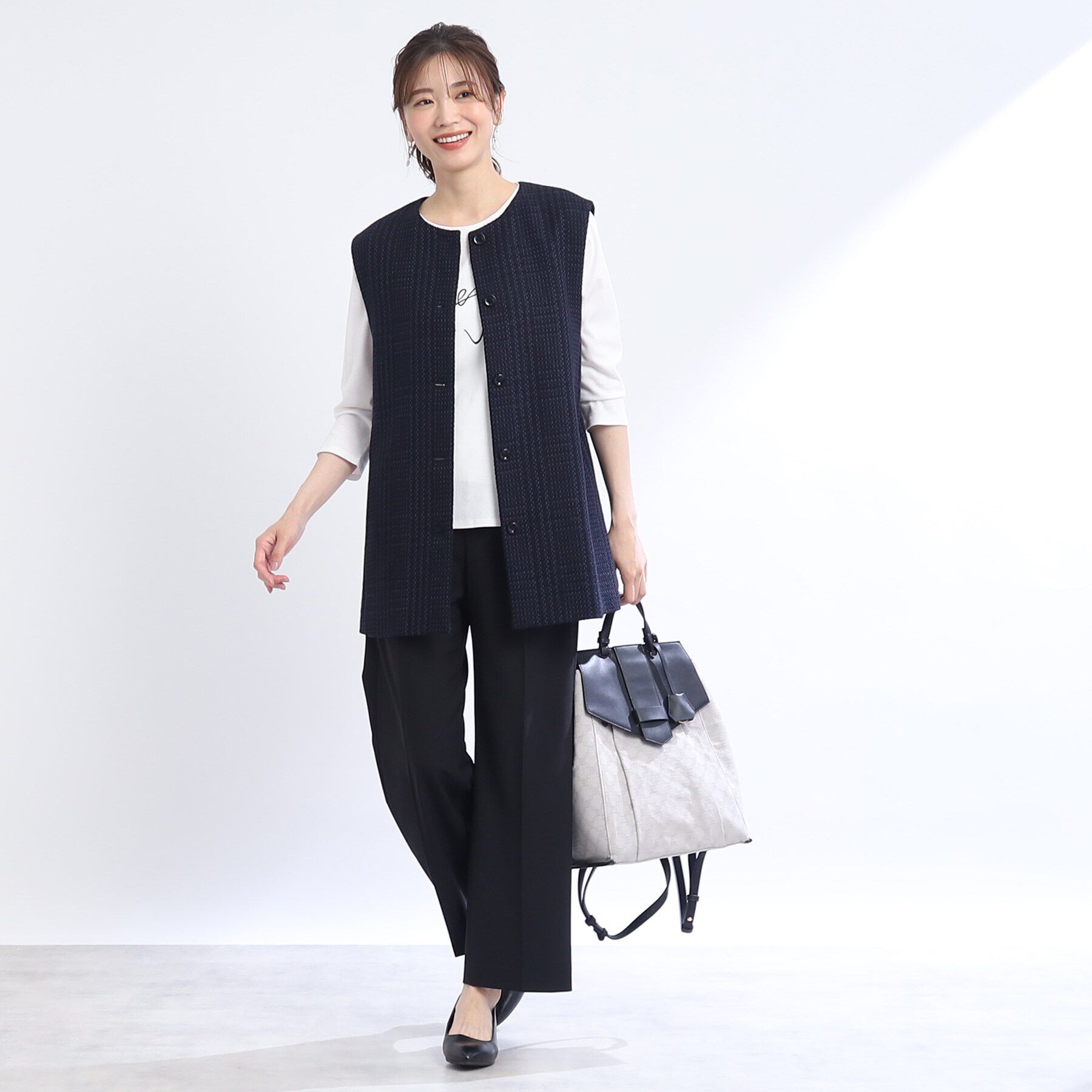 Reflect「ジャケットライクツイードジレ」|ベスト・ジレ|