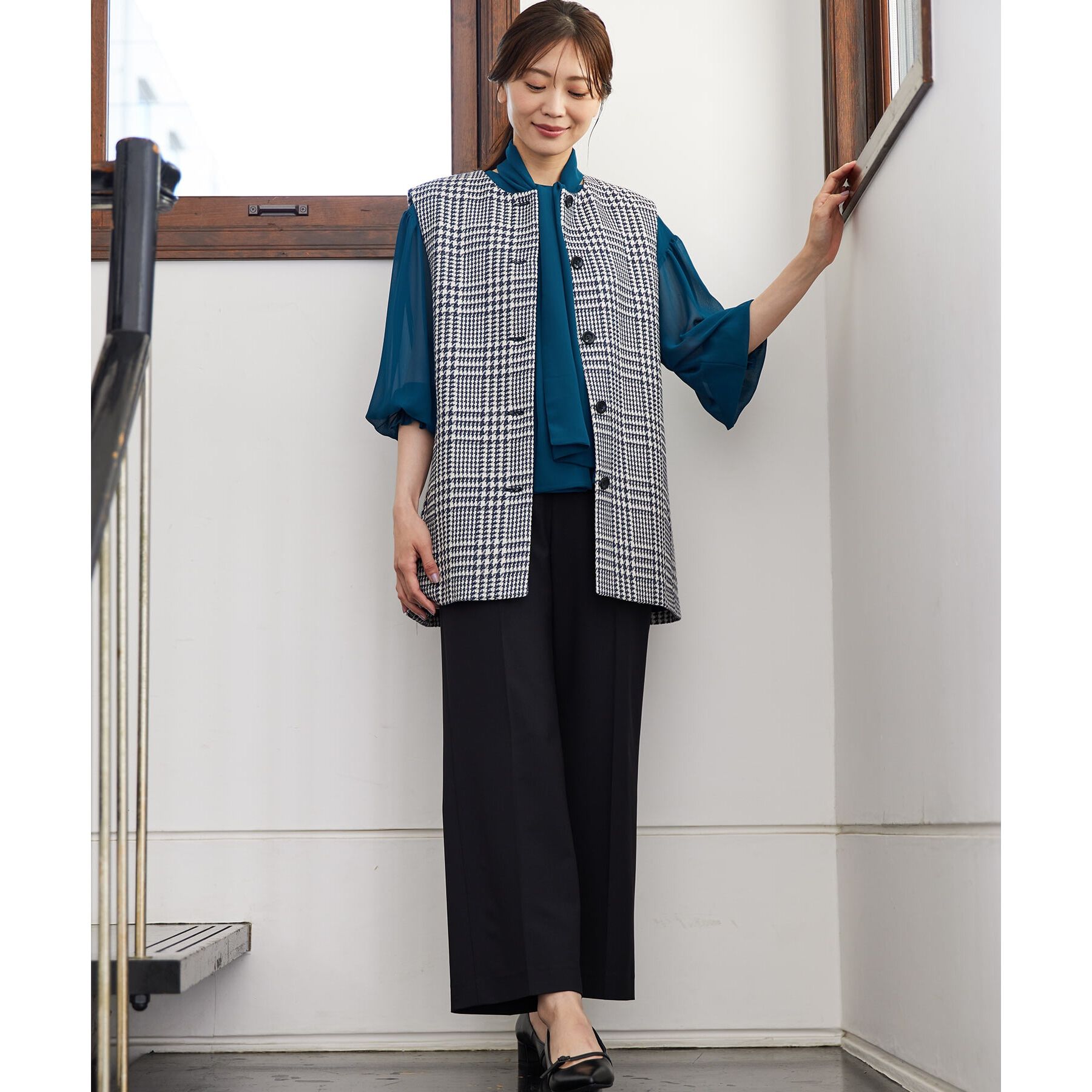 Reflect「ジャケットライクツイードジレ」|ベスト・ジレ|