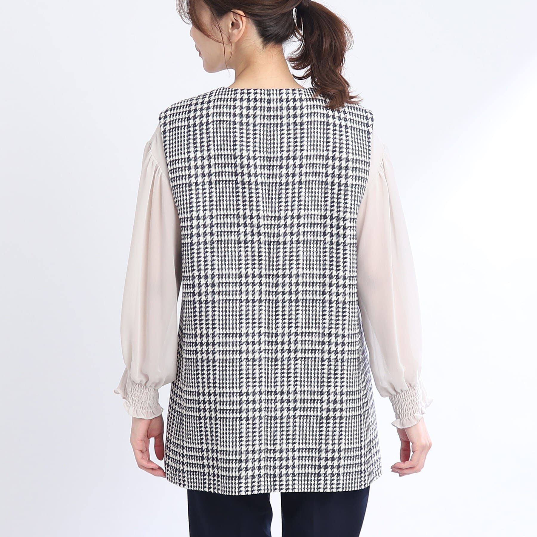 Reflect「ジャケットライクツイードジレ」|ベスト・ジレ|