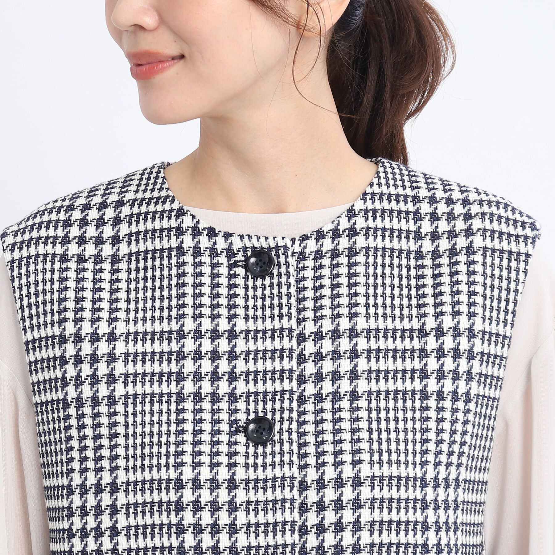 Reflect「ジャケットライクツイードジレ」|ベスト・ジレ|