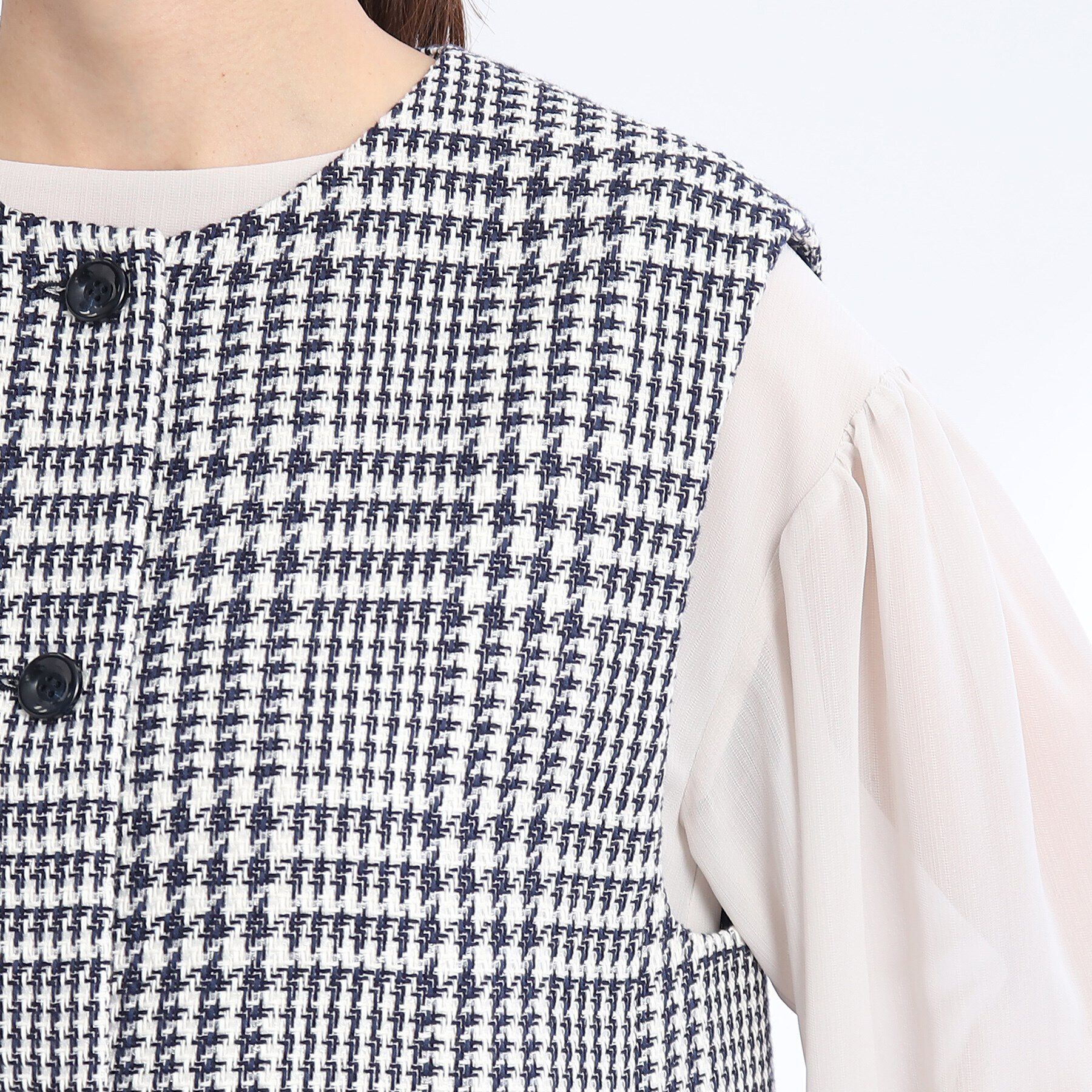 Reflect「ジャケットライクツイードジレ」|ベスト・ジレ|