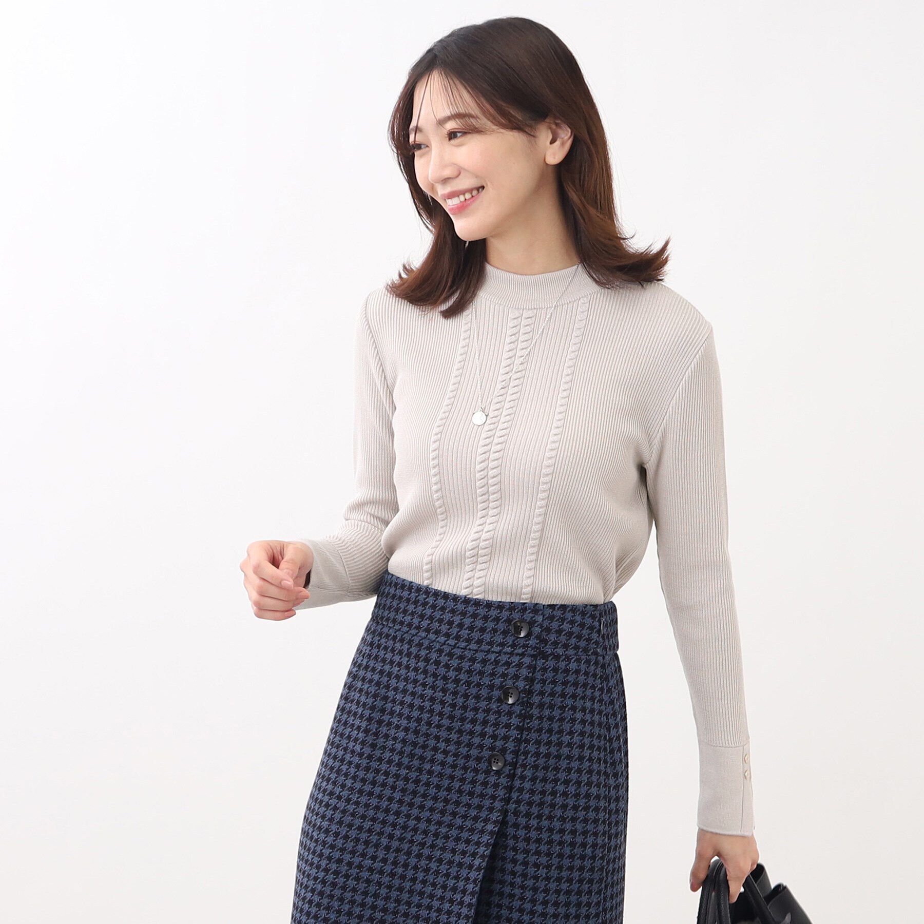 Reflect「【WEB限定カラーあり／洗える】プチハイネックリブニット」|ニット・セーター|