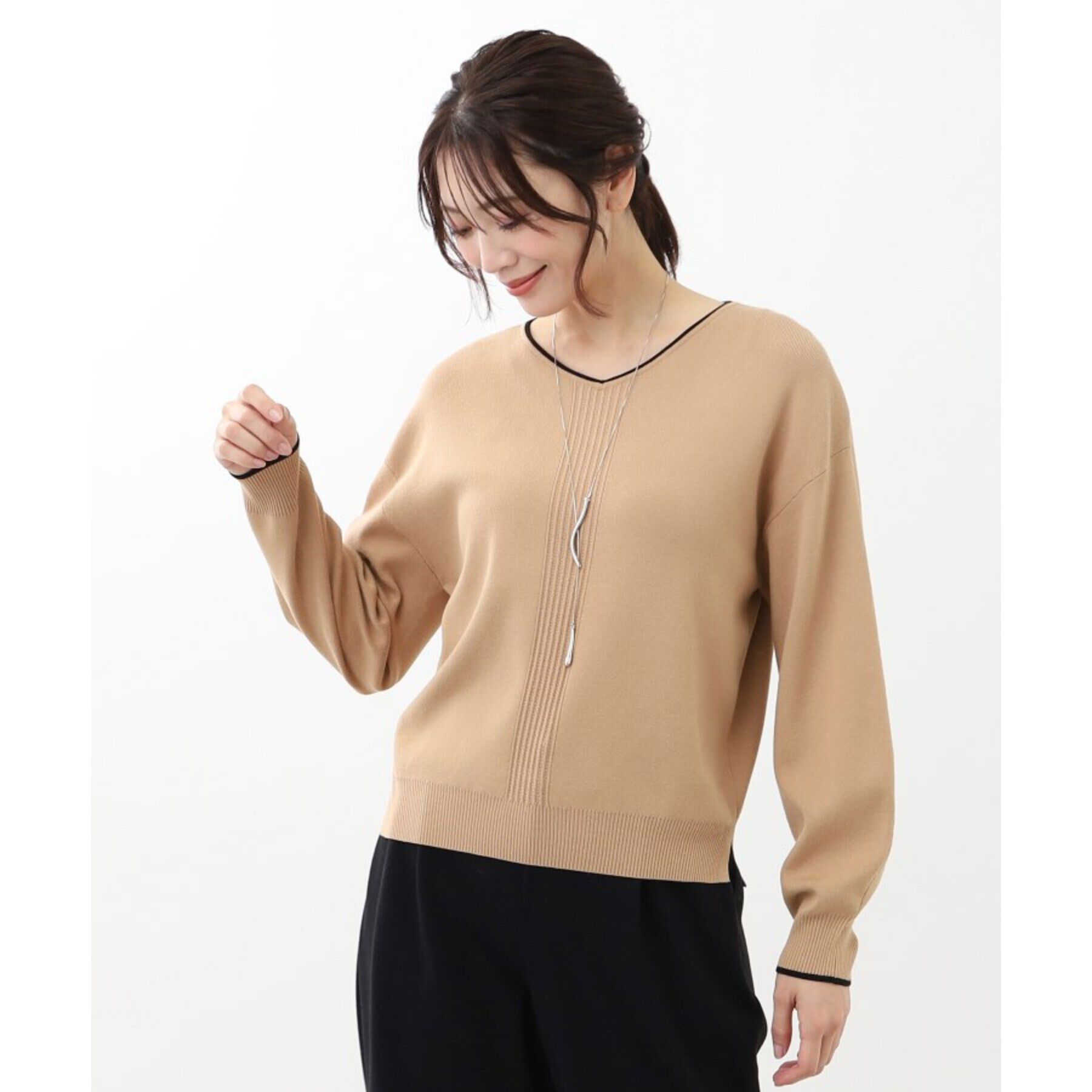 Reflect「【WEB限定カラーあり／手洗い可／セットアップ可】ゆるめフォルムニット」|ニット・セーター|キャメルブラウン(5