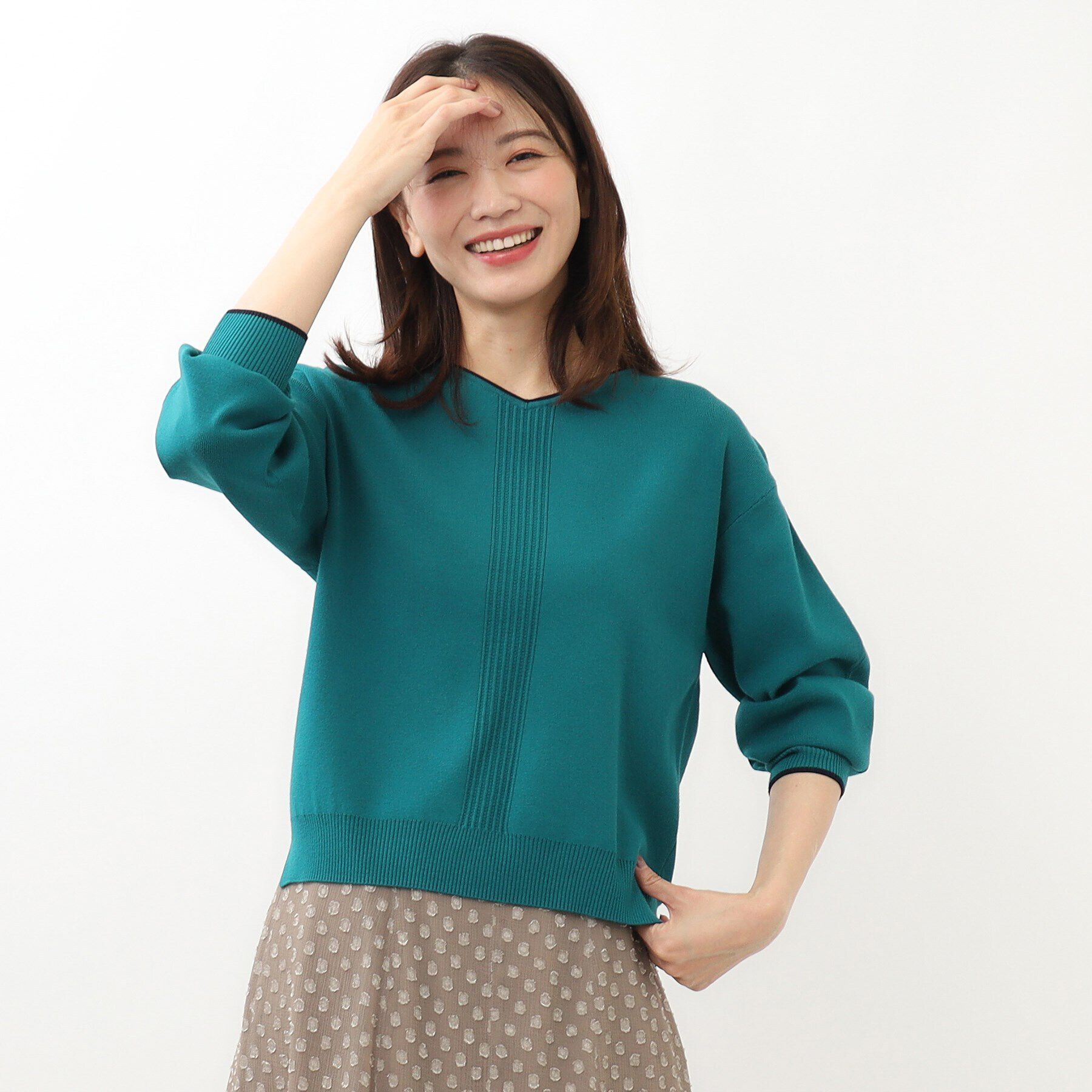 Reflect「【WEB限定カラーあり／手洗い可／セットアップ可】ゆるめフォルムニット」|ニット・セーター|ブルーグリーン(59