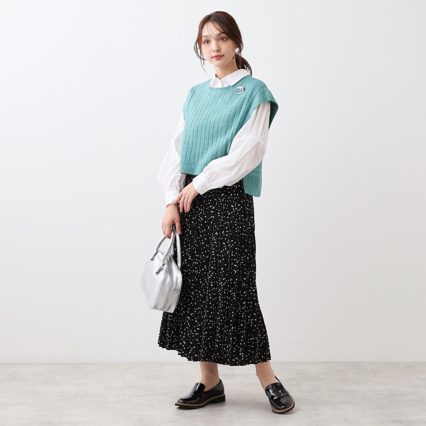 Reflect「【E‐QUALITY／手洗い可／セットアイテム／単品使いも可能】ニットベスト＋シャツ」|その他|