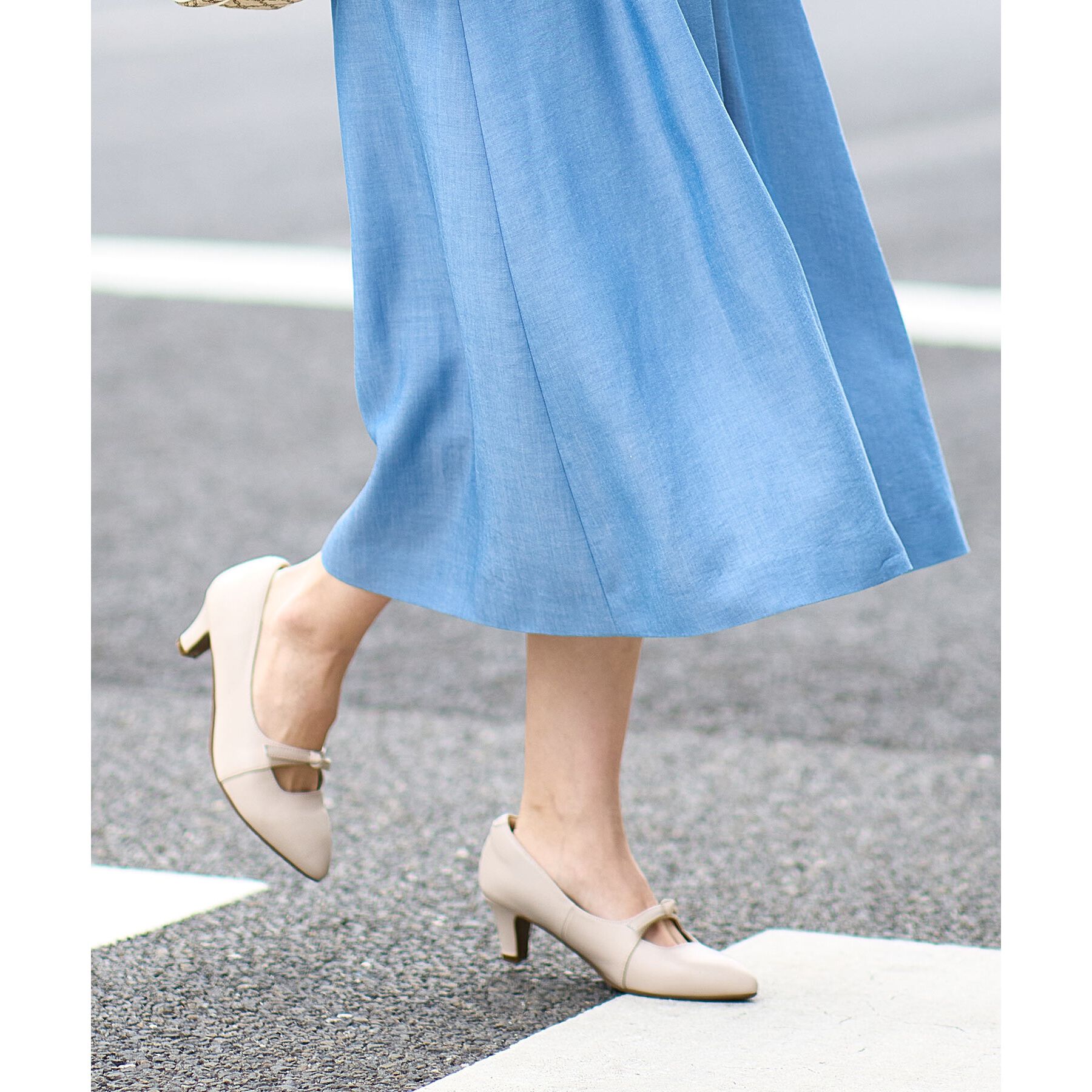 Reflect「【至福の履き心地／通勤にもぴったり◎】5cmヒールパンプス」|パンプス|グレージュ(050)