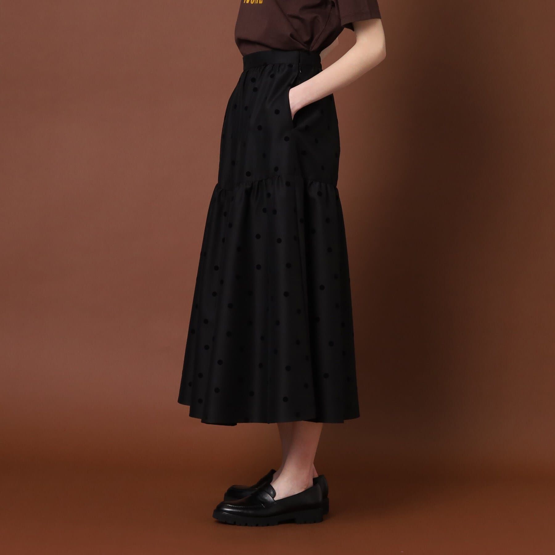 DRESSTERIOR「フロッキードットタフタスカート」|スカート|