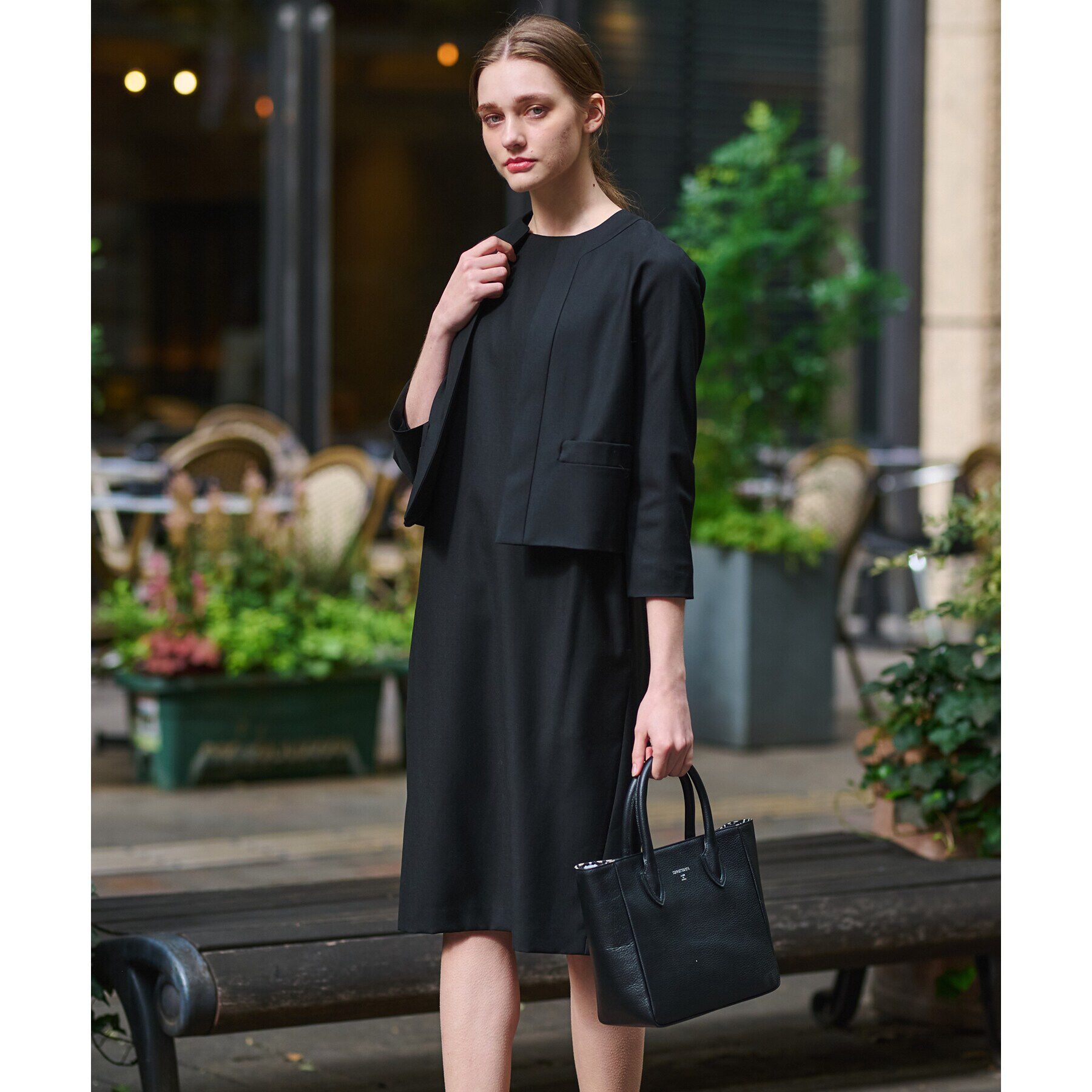 DRESSTERIOR「【セットアップ可】ブラックフォーマルジャケット」|ノーカラージャケット|