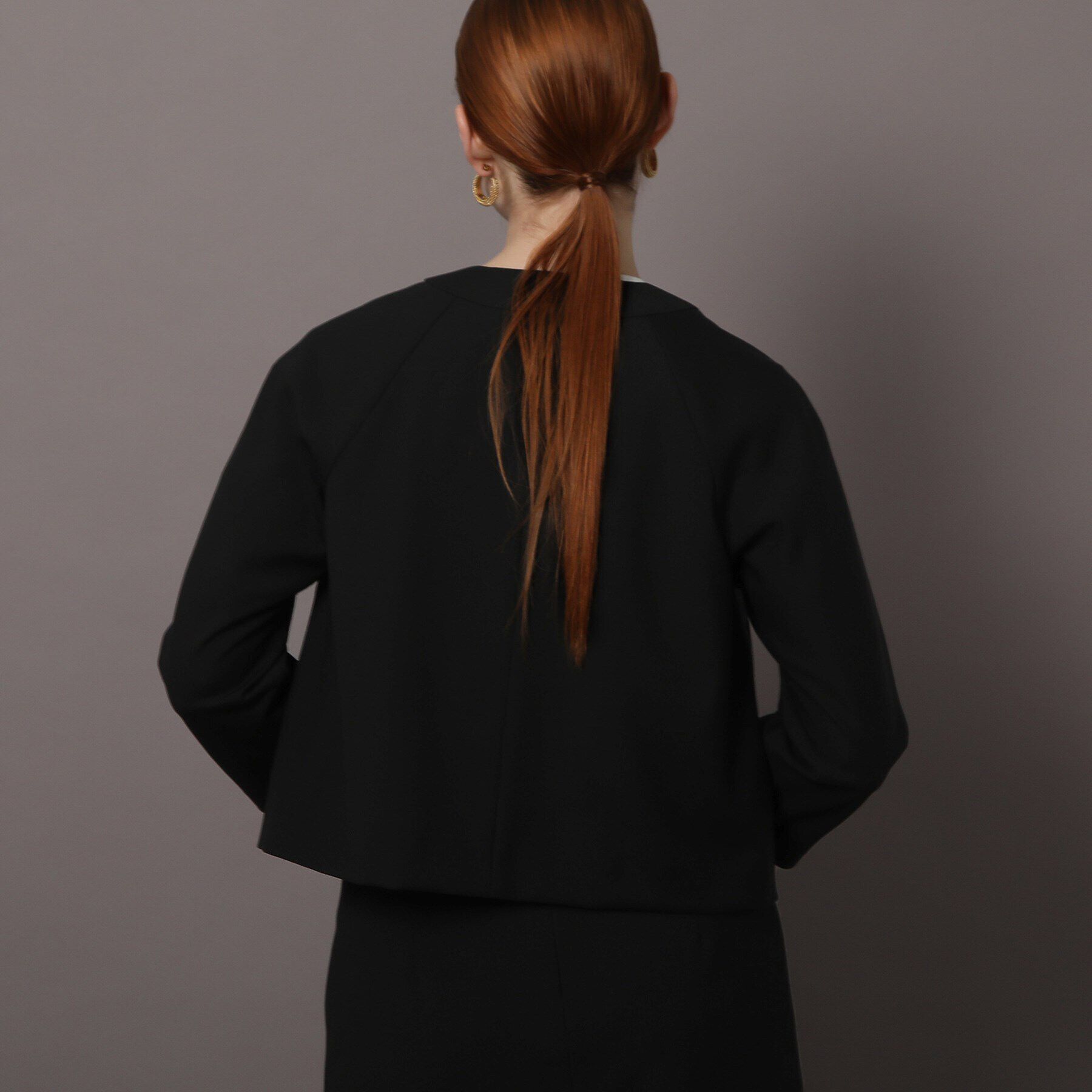 DRESSTERIOR「【セットアップ可】ブラックフォーマルジャケット」|ノーカラージャケット|