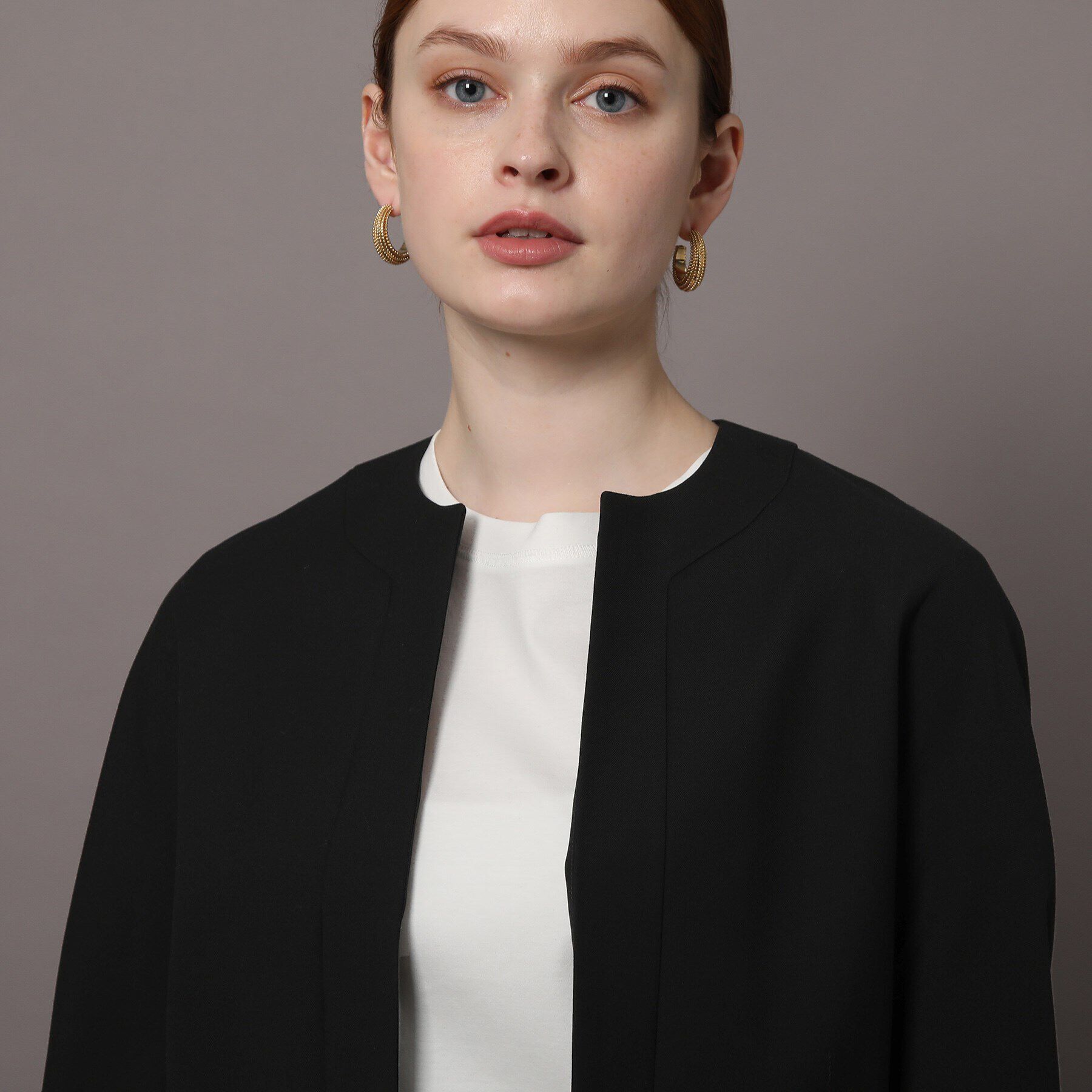 DRESSTERIOR「【セットアップ可】ブラックフォーマルジャケット」|ノーカラージャケット|