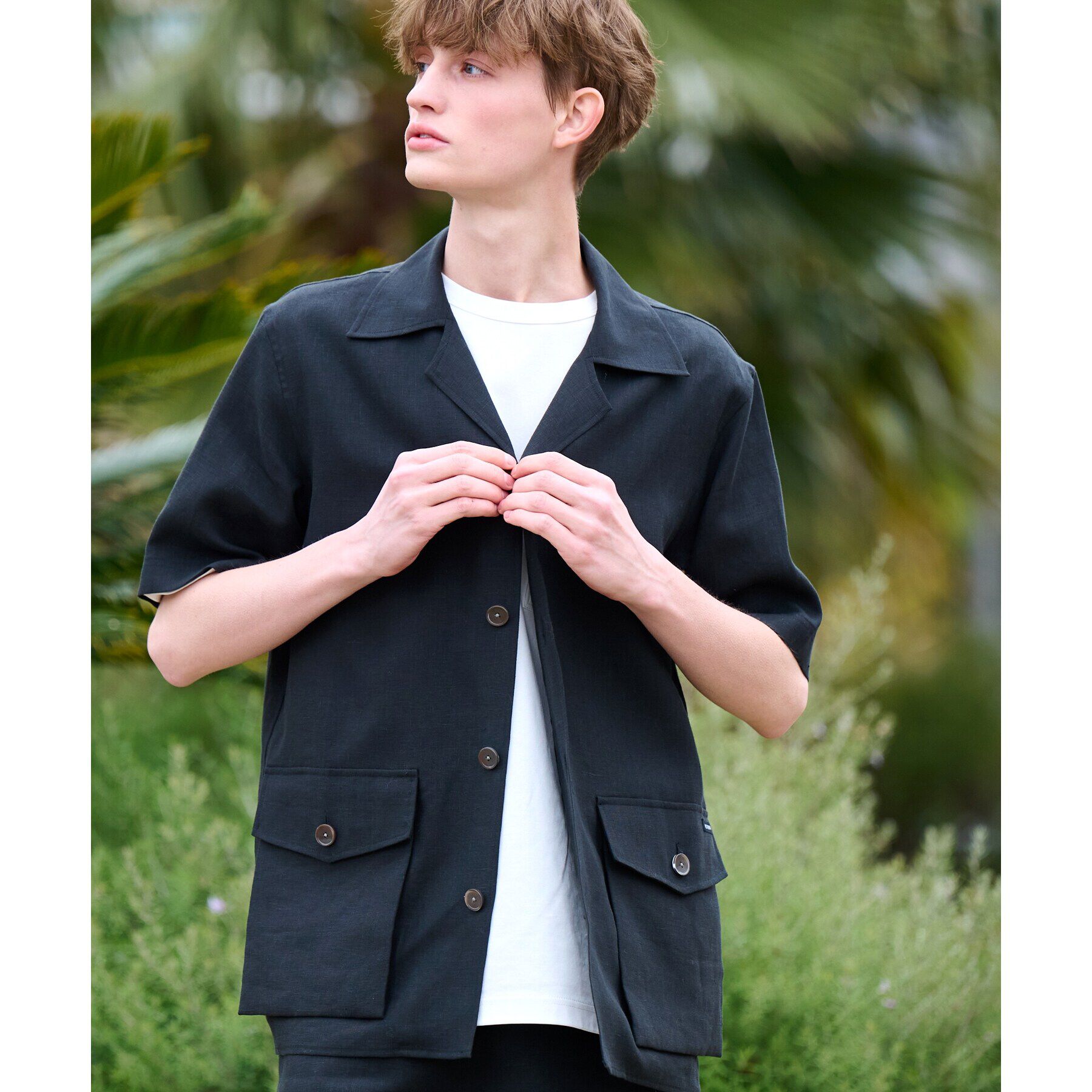 DRESSTERIOR「【Safari5月号掲載】【セットアップ可】オープンカラープエルトリコシャツ」|シャツ・ブラウス|