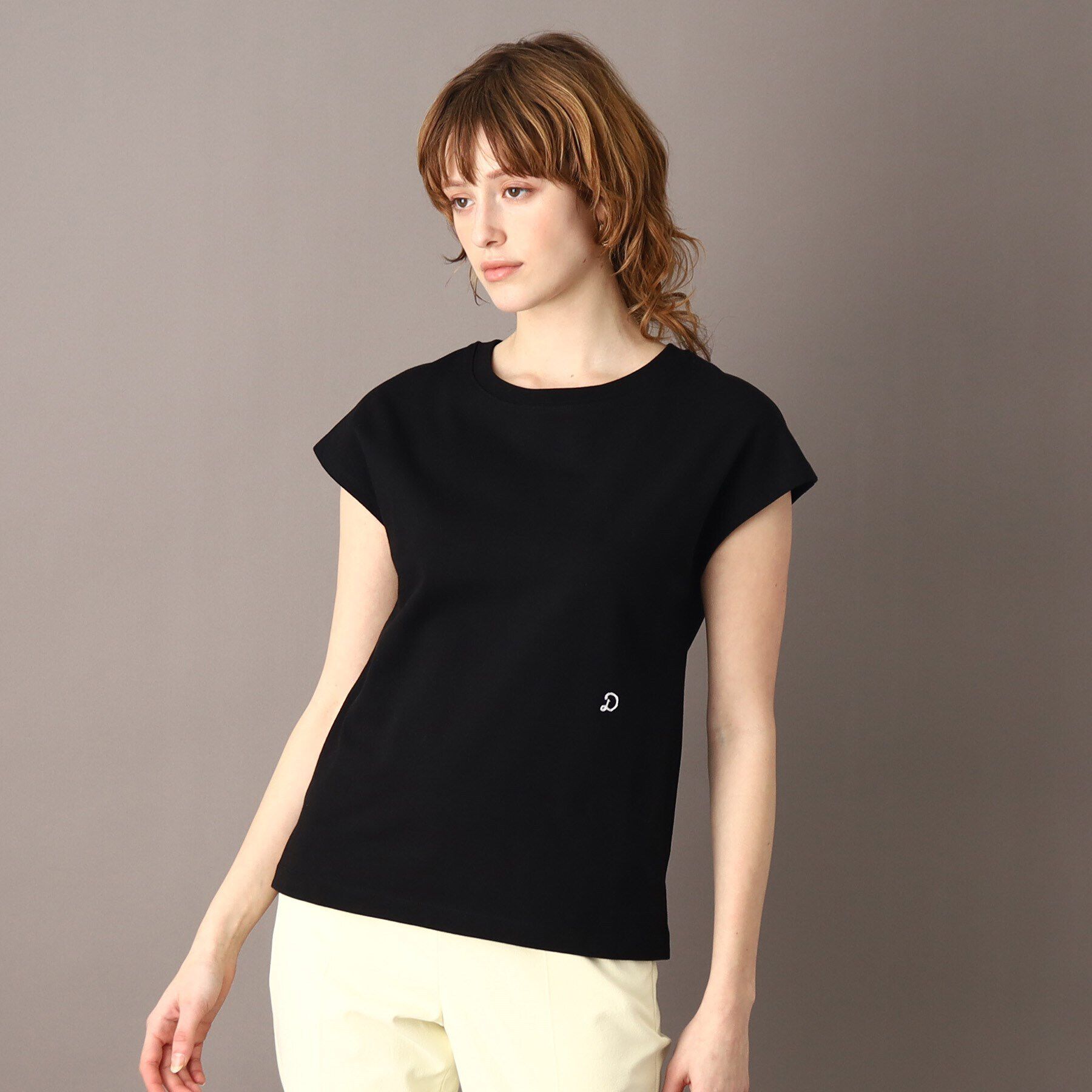 DRESSTERIOR「【洗える】エシカルオーガニックフレンチ袖Tシャツ」|Tシャツ・カットソー|