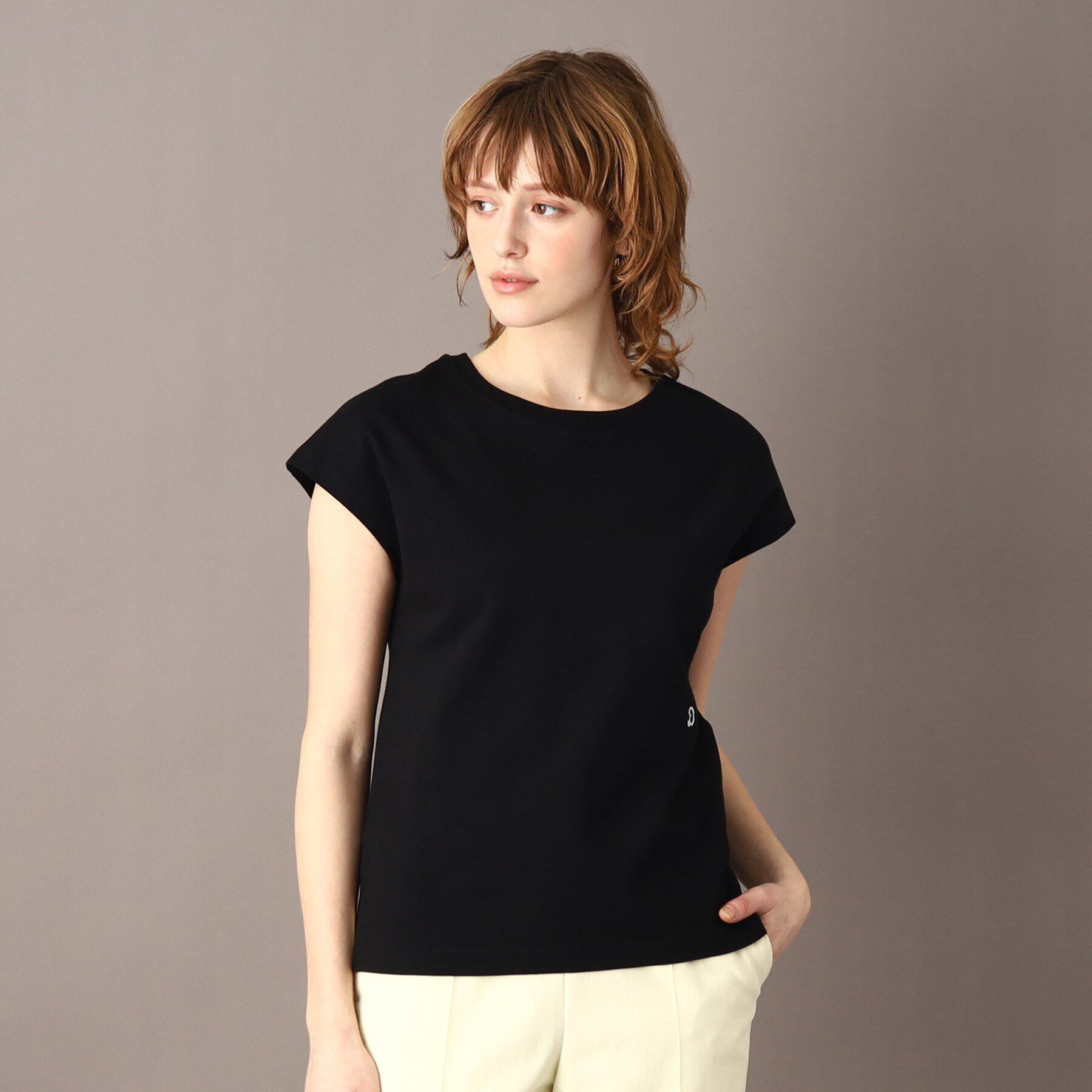 DRESSTERIOR「【洗える】エシカルオーガニックフレンチ袖Tシャツ」|Tシャツ・カットソー|