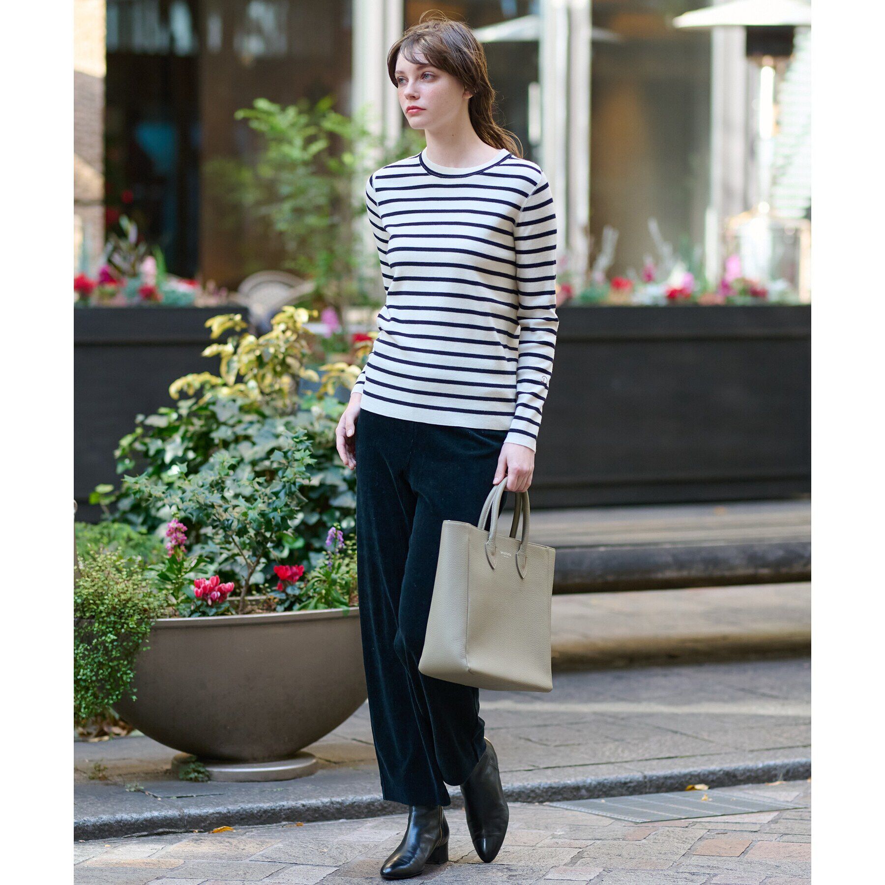 DRESSTERIOR「ストレッチフルニードルプルオーバーニット」|ニット・セーター|