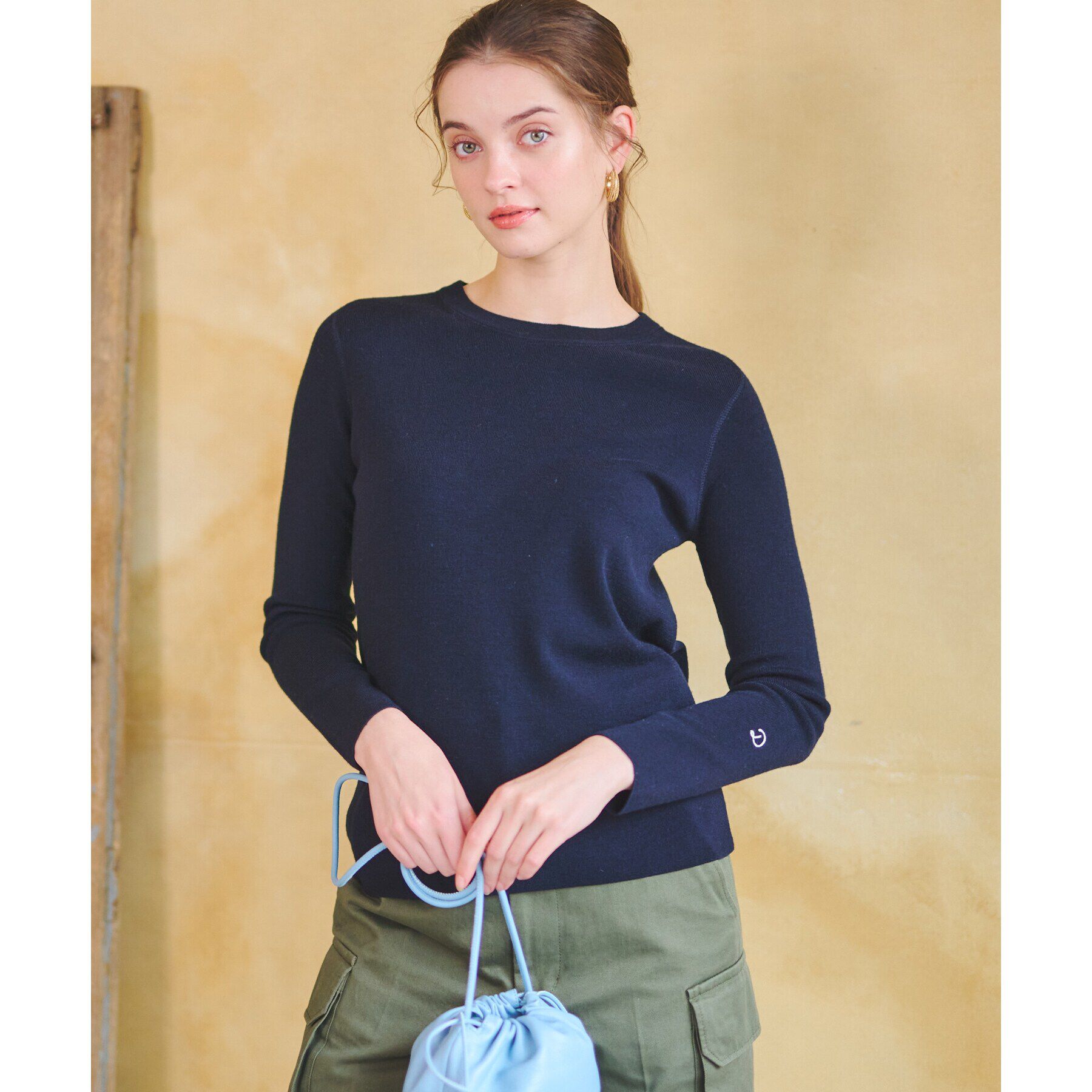 DRESSTERIOR「ストレッチフルニードルプルオーバーニット」|ニット・セーター|