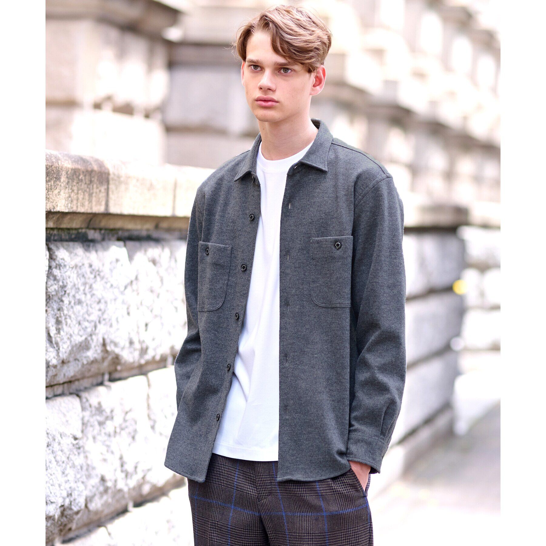 DRESSTERIOR「ニットソーシャツ」|シャツ・ブラウス|