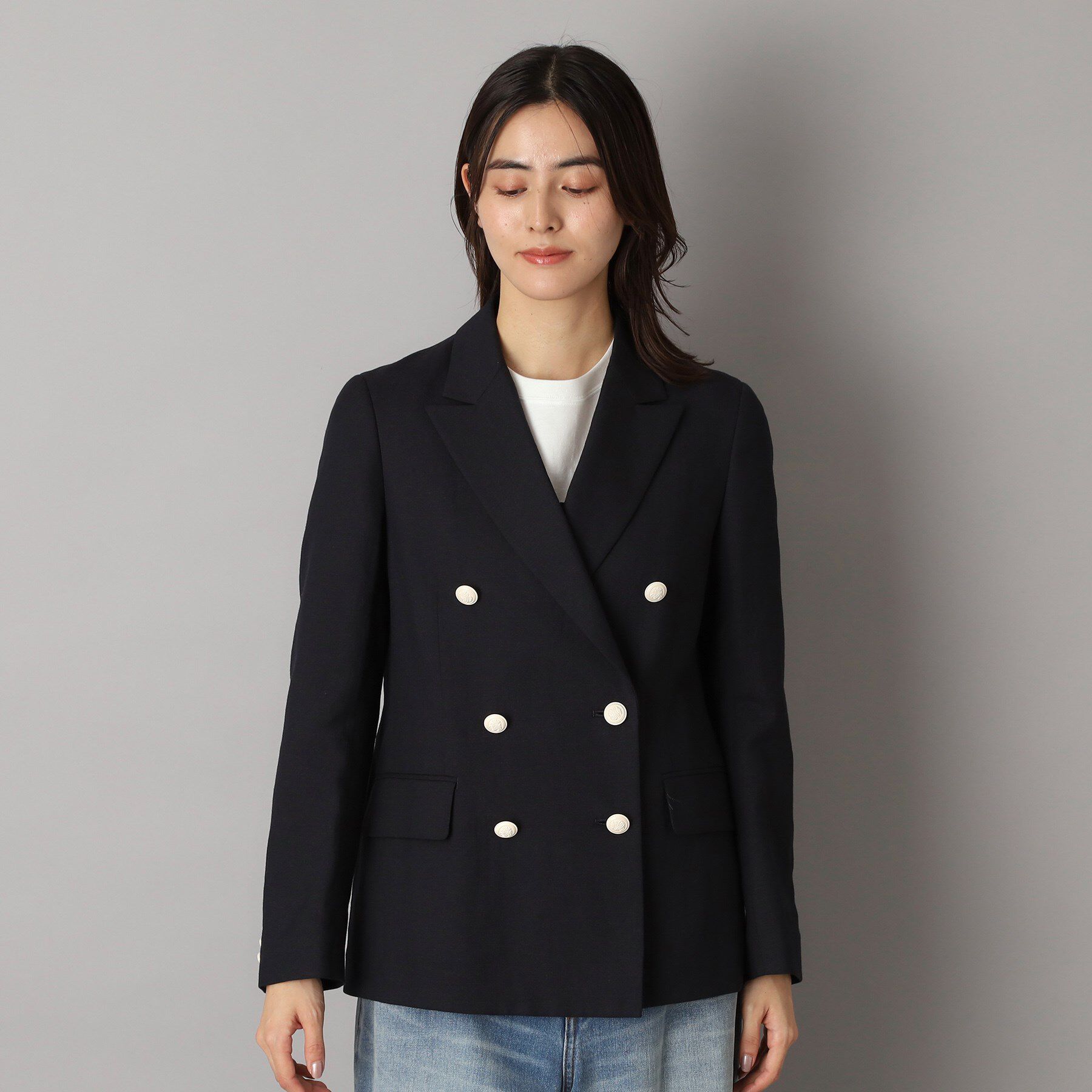 DRESSTERIOR「【セットアップ】リネン混ダブルブレストジャケット」|テーラードジャケット|