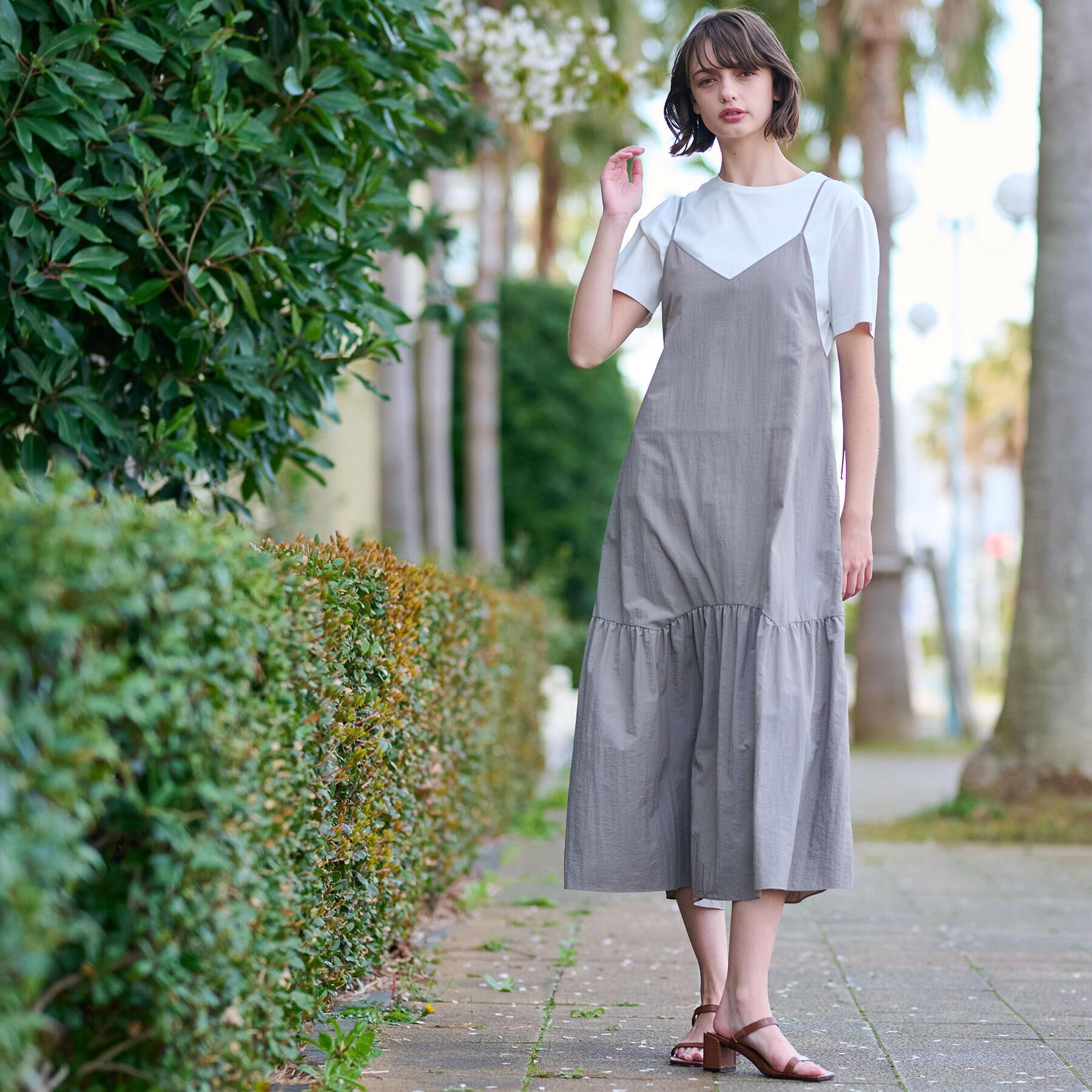 DRESSTERIOR「【接触冷感/撥水】タフタキャミワンピース」|ワンピース|