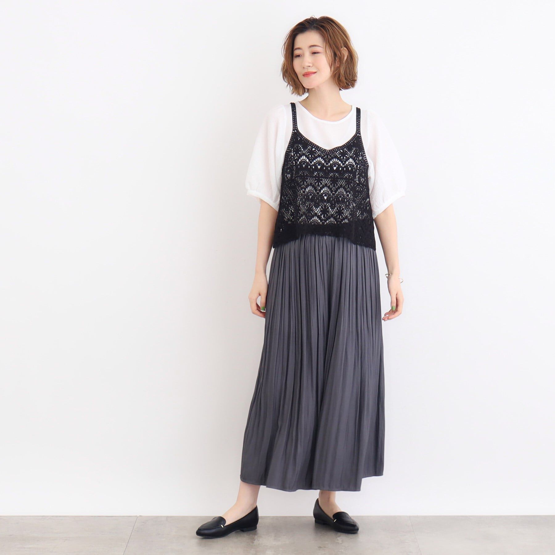 grove「クロシェ風ビスチェ&times;ブラウスセット」|シャツ・ブラウス|