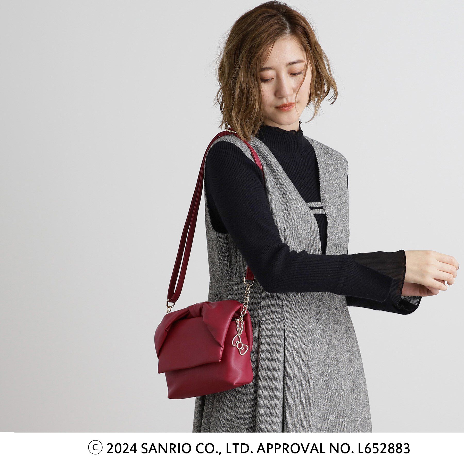 grove「【ハローキティ】リボンハンドルショルダー」|ショルダー・メッセンジャー|