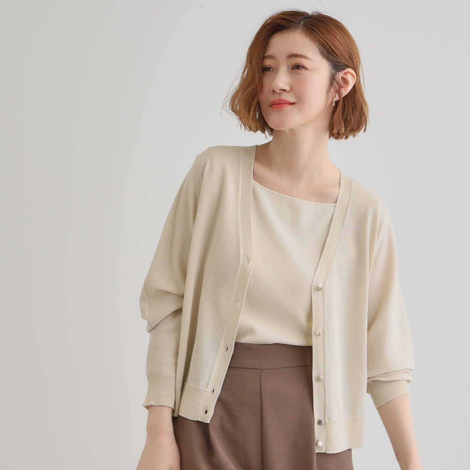 grove「【UV／冷感／抗ピル】ラメドルマンカーディガン」|カーディガン|