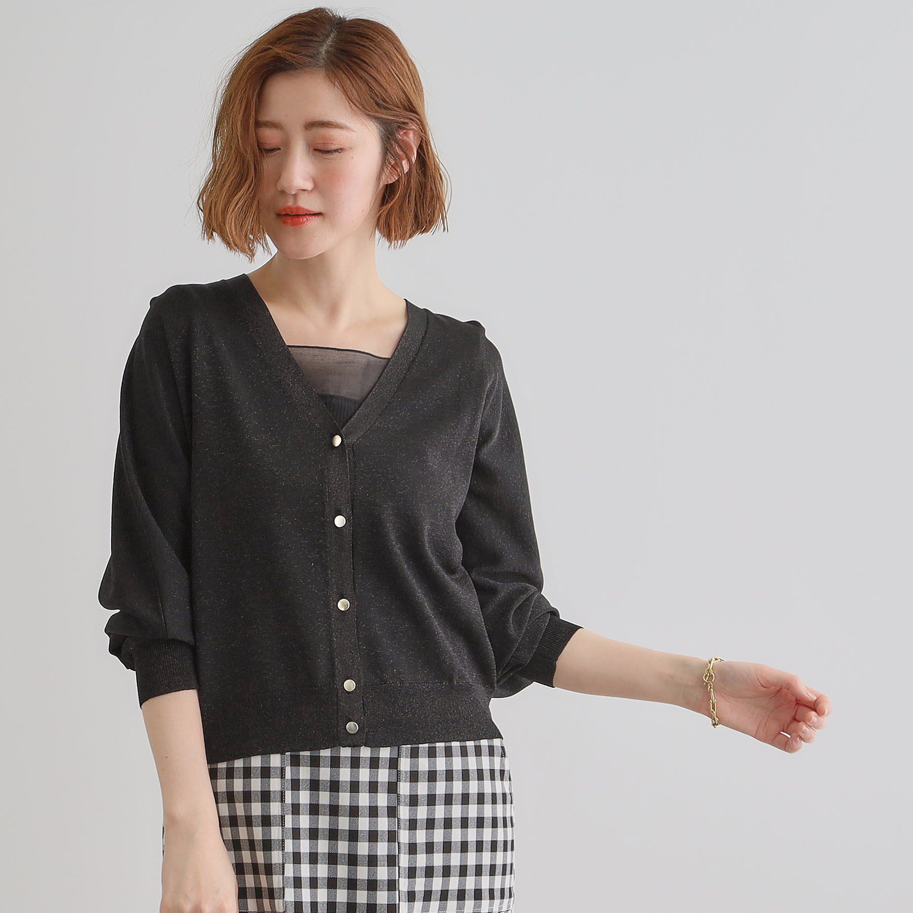 grove「【UV／冷感／抗ピル】ラメドルマンカーディガン」|カーディガン|