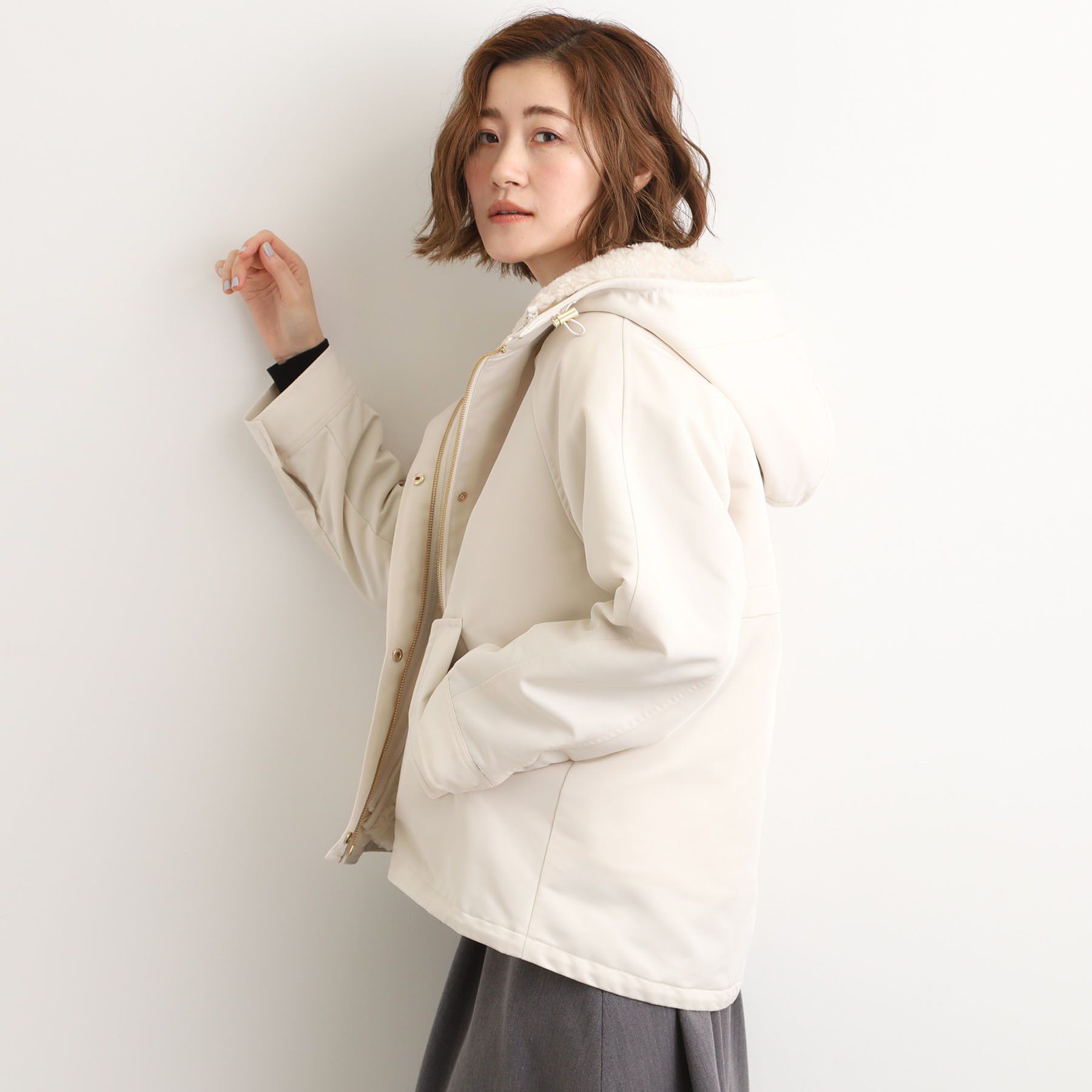 grove「【名品アウター/3WAY・はっ水】ボアライナー付マウンテンパーカ」|ブルゾン・スタジャン|