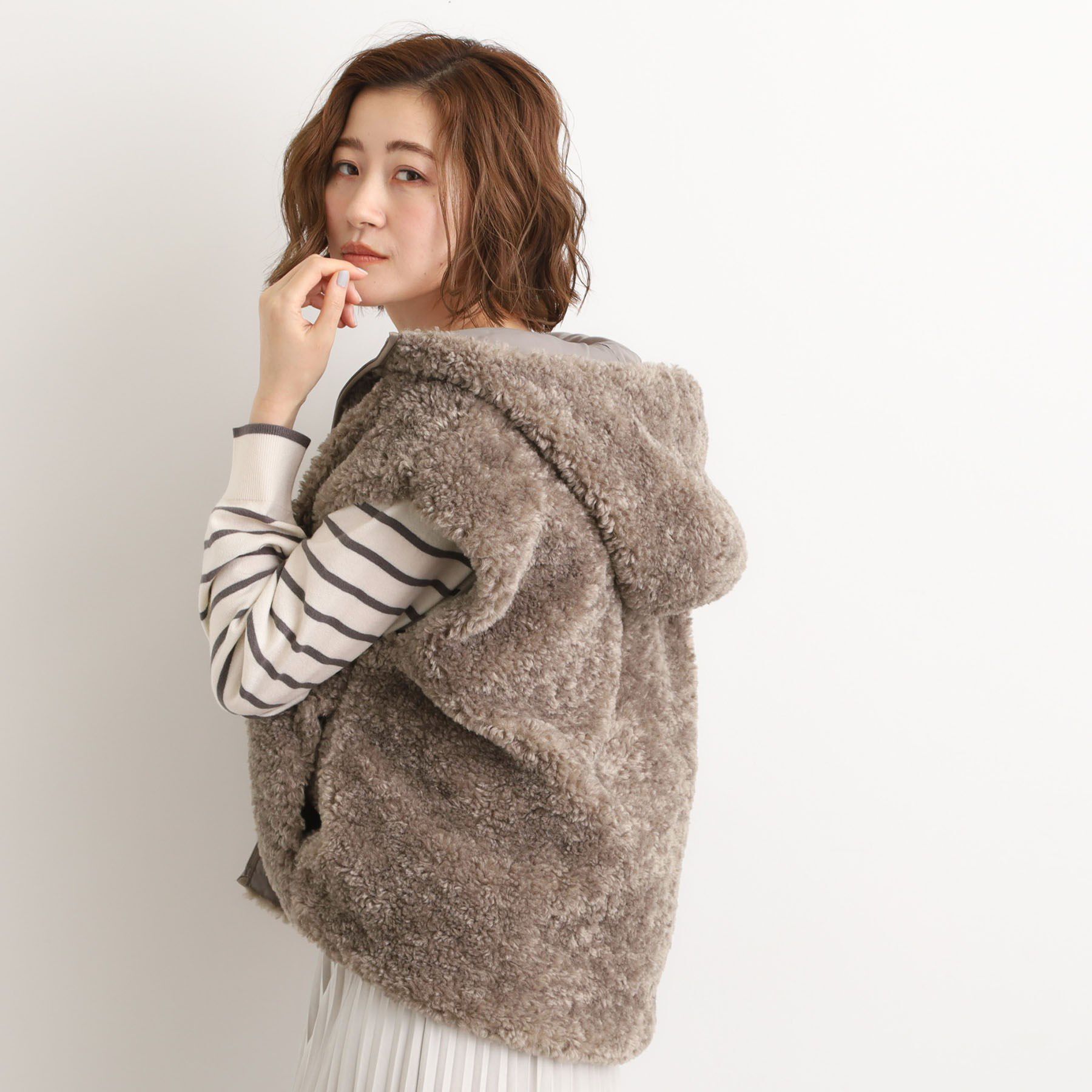 grove「【名品アウター/3WAY・はっ水】ボアライナー付マウンテンパーカ」|ブルゾン・スタジャン|