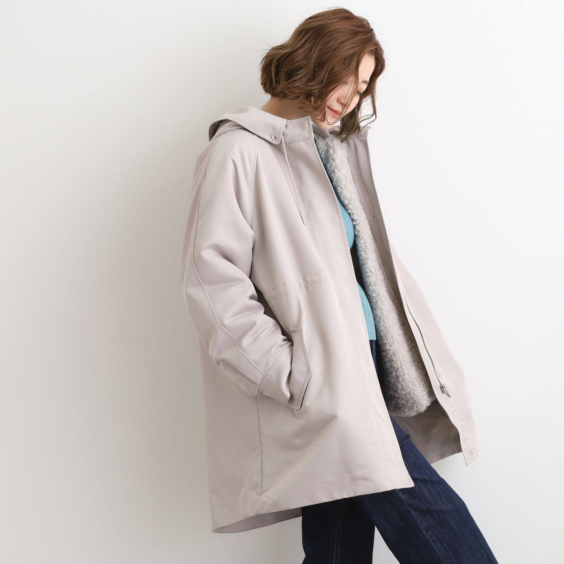 grove「【名品アウター/3WAY・はっ水】ボアライナー付きモッズコート」|ミリタリー・モッズコート|