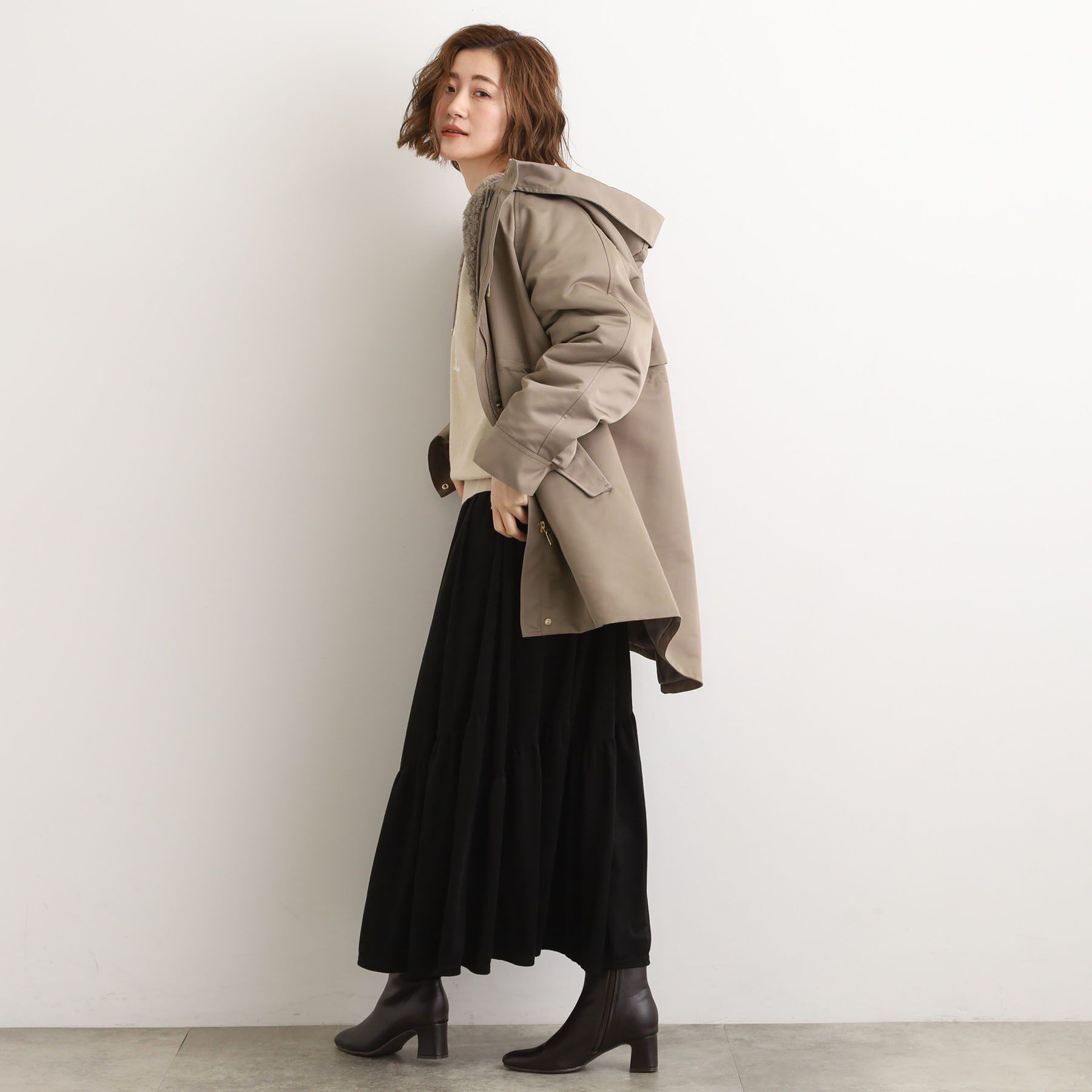 grove「【名品アウター/3WAY・はっ水】ボアライナー付きモッズコート」|ミリタリー・モッズコート|