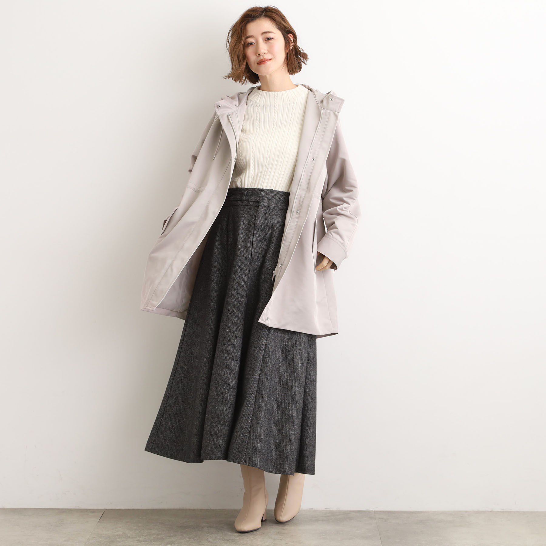 grove「【名品アウター/3WAY・はっ水】ボアライナー付きモッズコート」|ミリタリー・モッズコート|