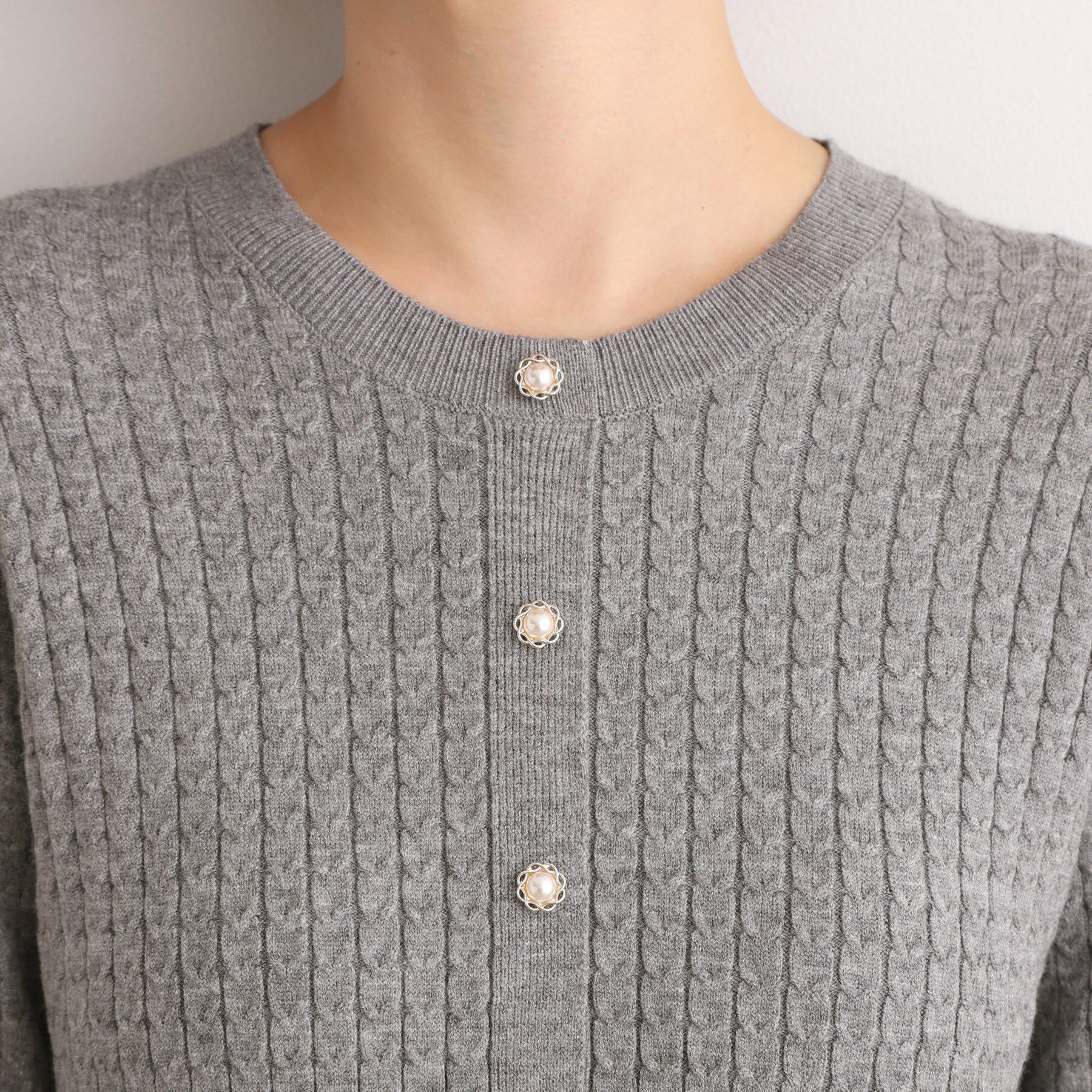 grove「ケーブルニットドッキングワンピース」|ワンピース|