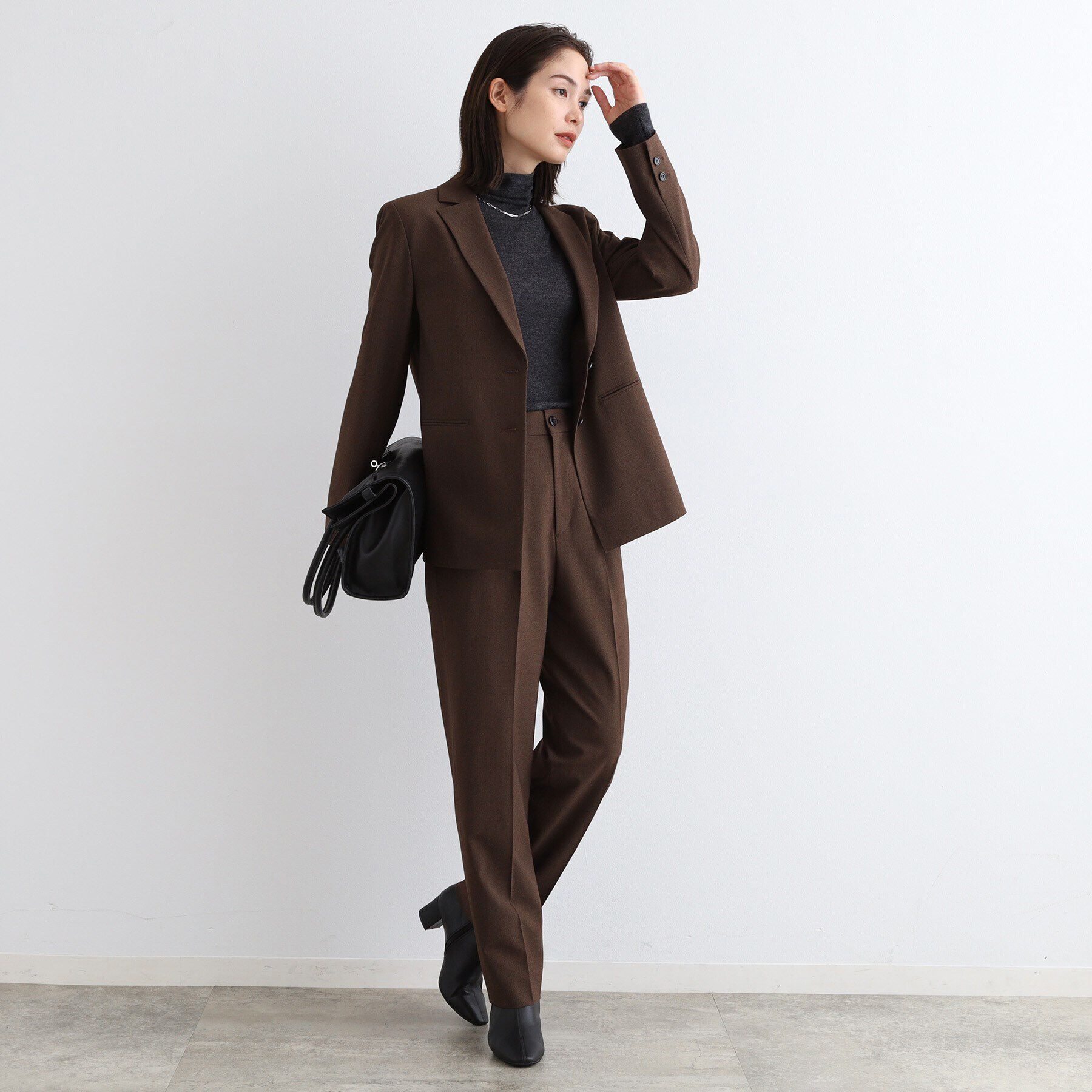 INDIVI「【日本製／SETUP可能】こなれテーパードパンツ」|スーツ|