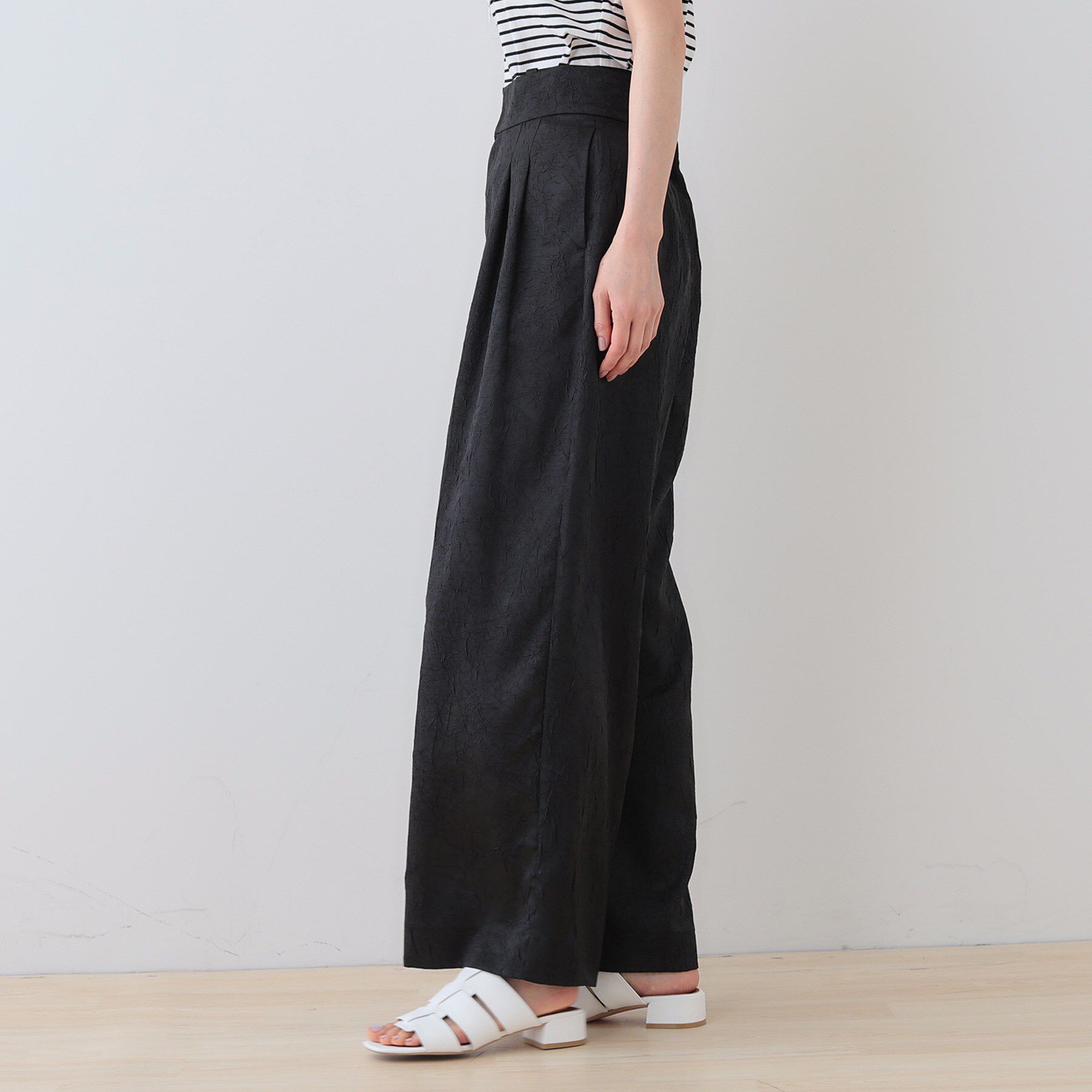 INDIVI「【サスペンダー付き】2WAYクラッシュサテンパンツ」|その他|