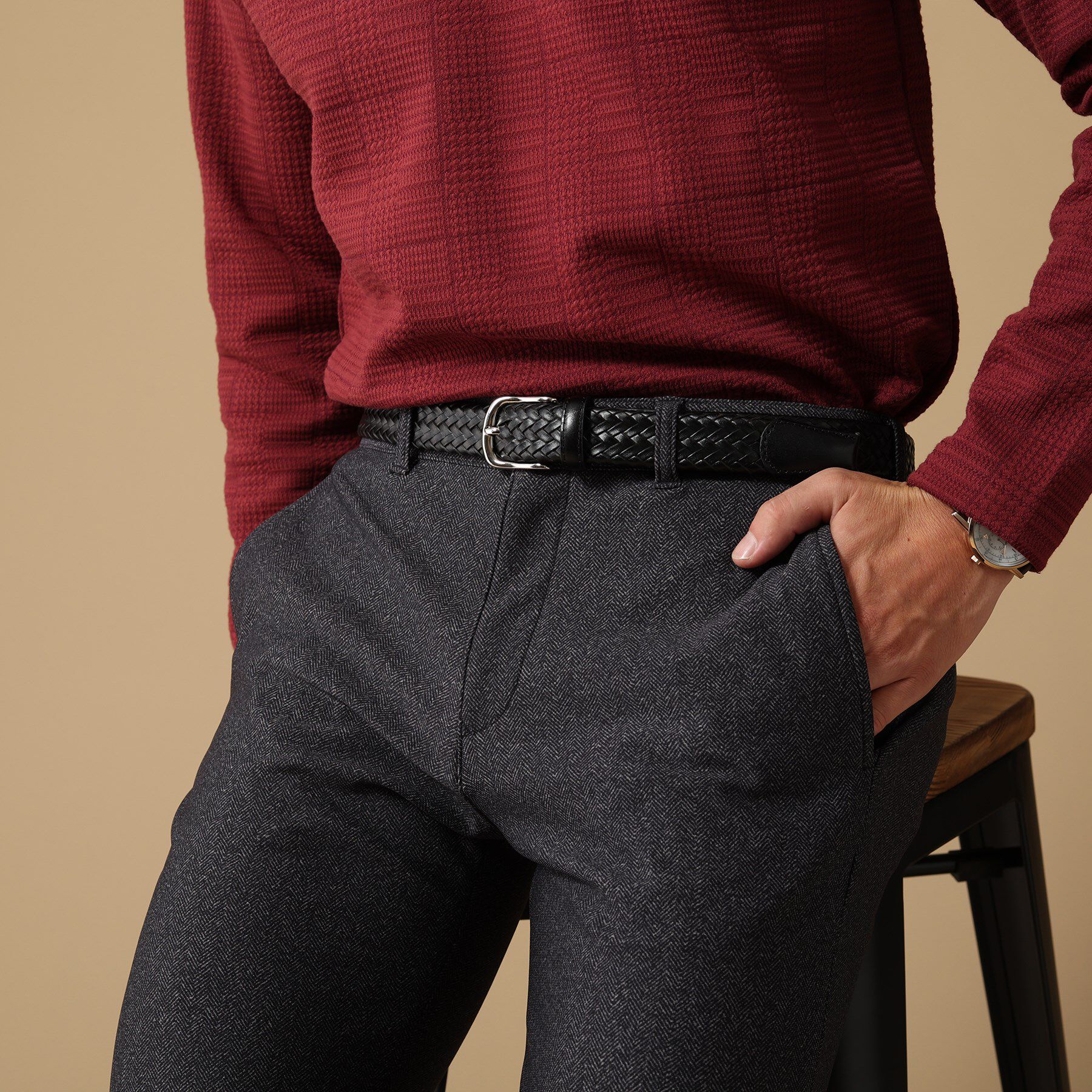 TAKEO KIKUCHI「【GIFT】レザーメッシュベルト」|ベルト|