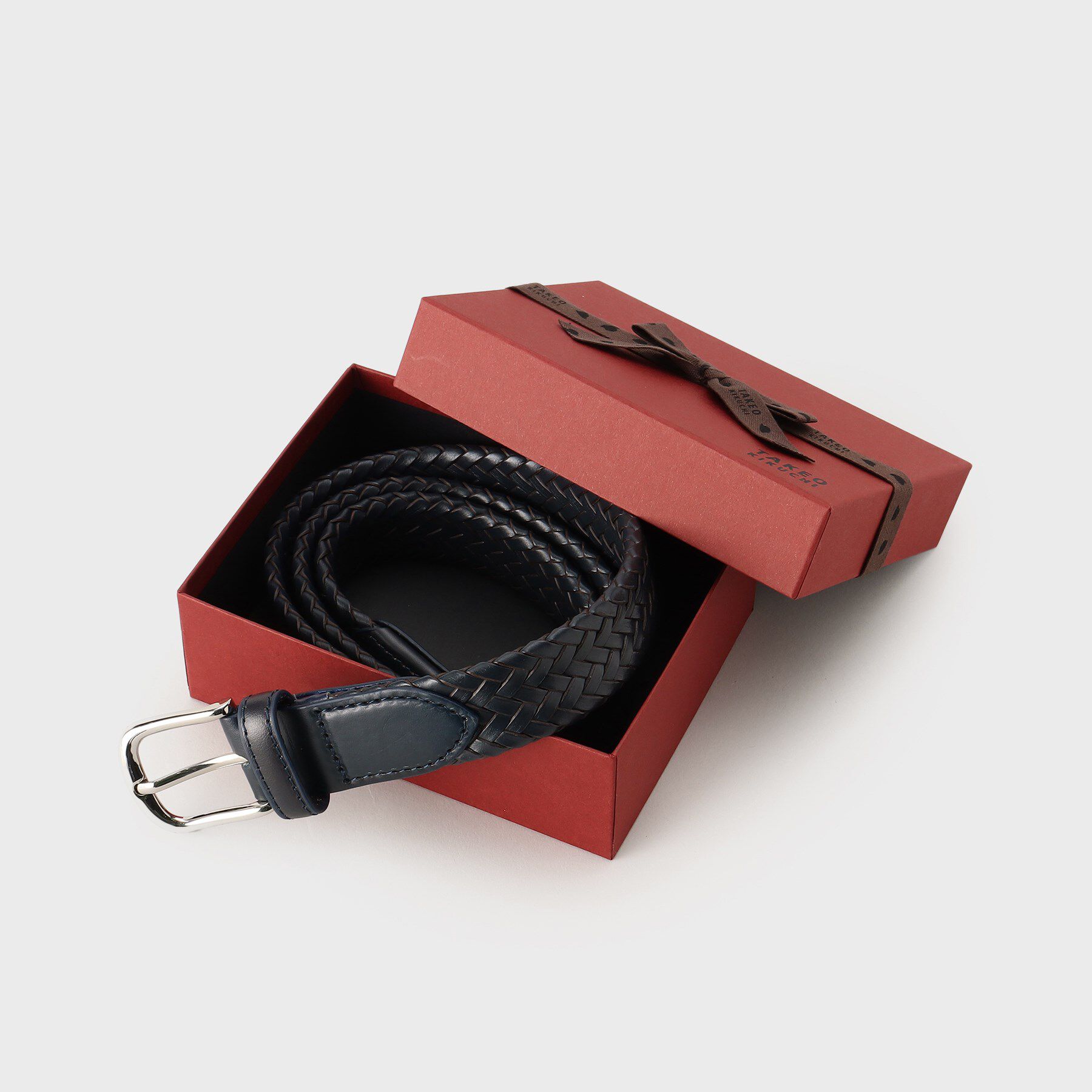 TAKEO KIKUCHI「【GIFT】レザーメッシュベルト」|ベルト|ネイビー(093)