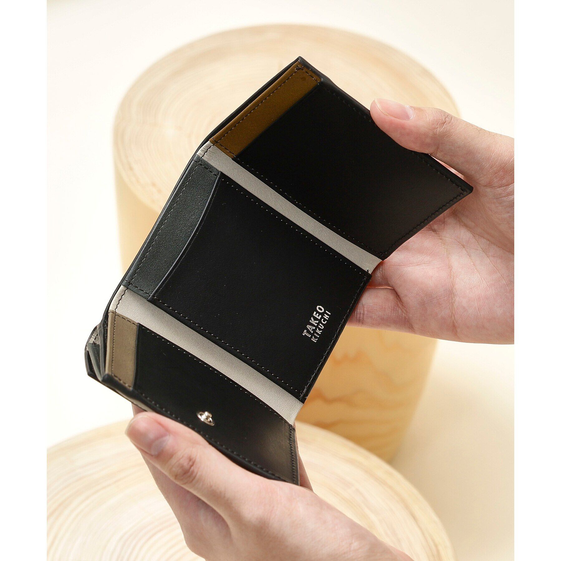 TAKEO KIKUCHI「アンティーク調レザー 3つ折り ミニウォレット」|財布|