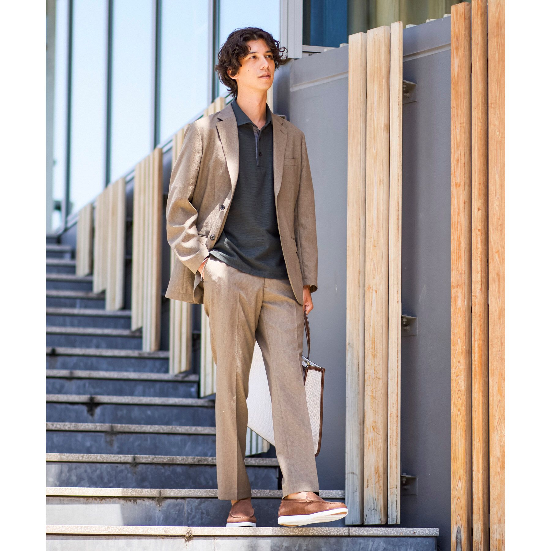 TAKEO KIKUCHI「【抗菌防臭／9色5サイズ展開】ハニカムメランジ ポロシャツ」|ポロシャツ|