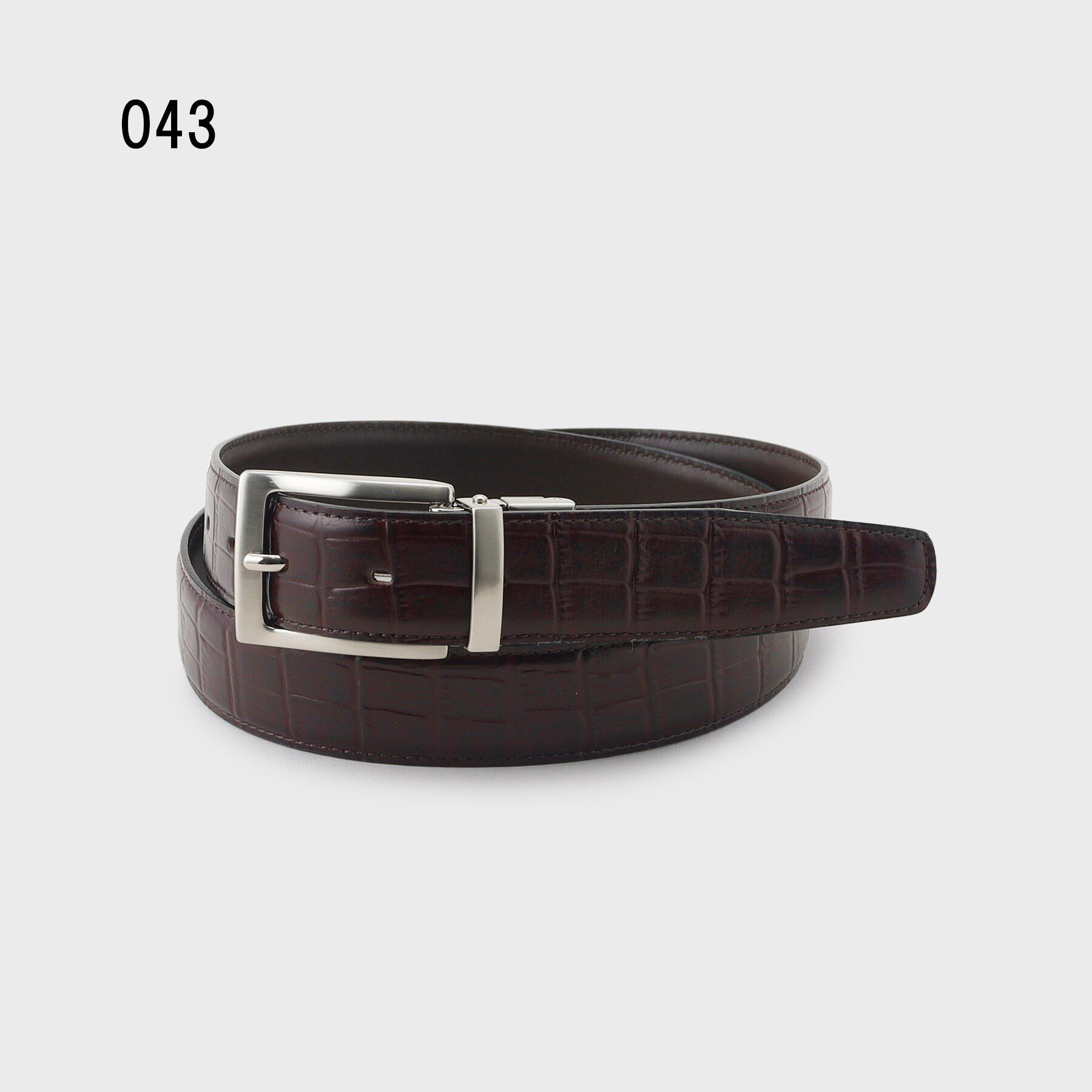 TAKEO KIKUCHI「【リバーシブル/Made in JAPAN】クロコ型押し レザーベルト」|ベルト|