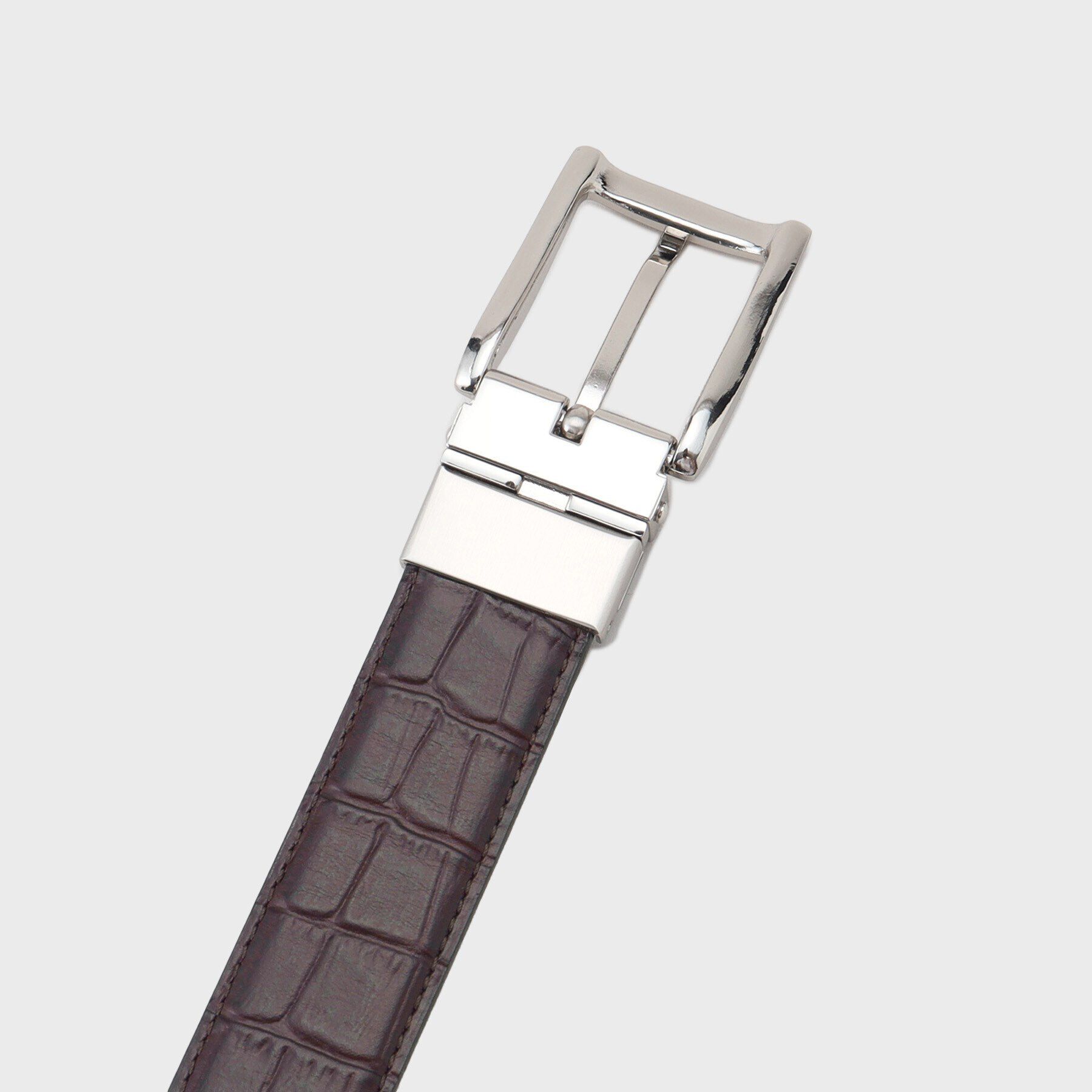 TAKEO KIKUCHI「【リバーシブル/Made in JAPAN】クロコ型押し レザーベルト」|ベルト|