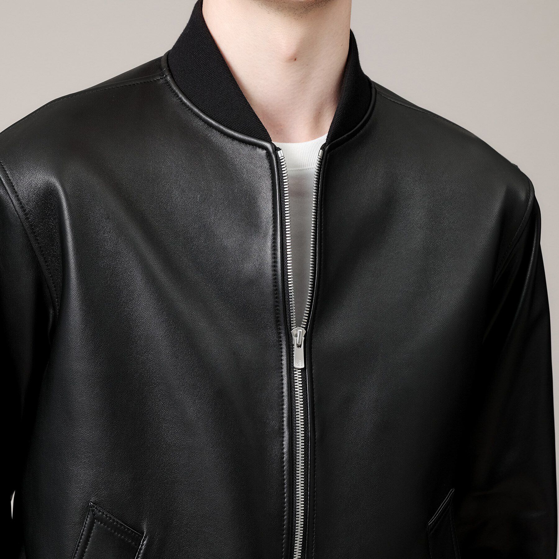 TAKEO KIKUCHI「【新作】ラムレザー ボンバー ジャケット」|ライダースジャケット|