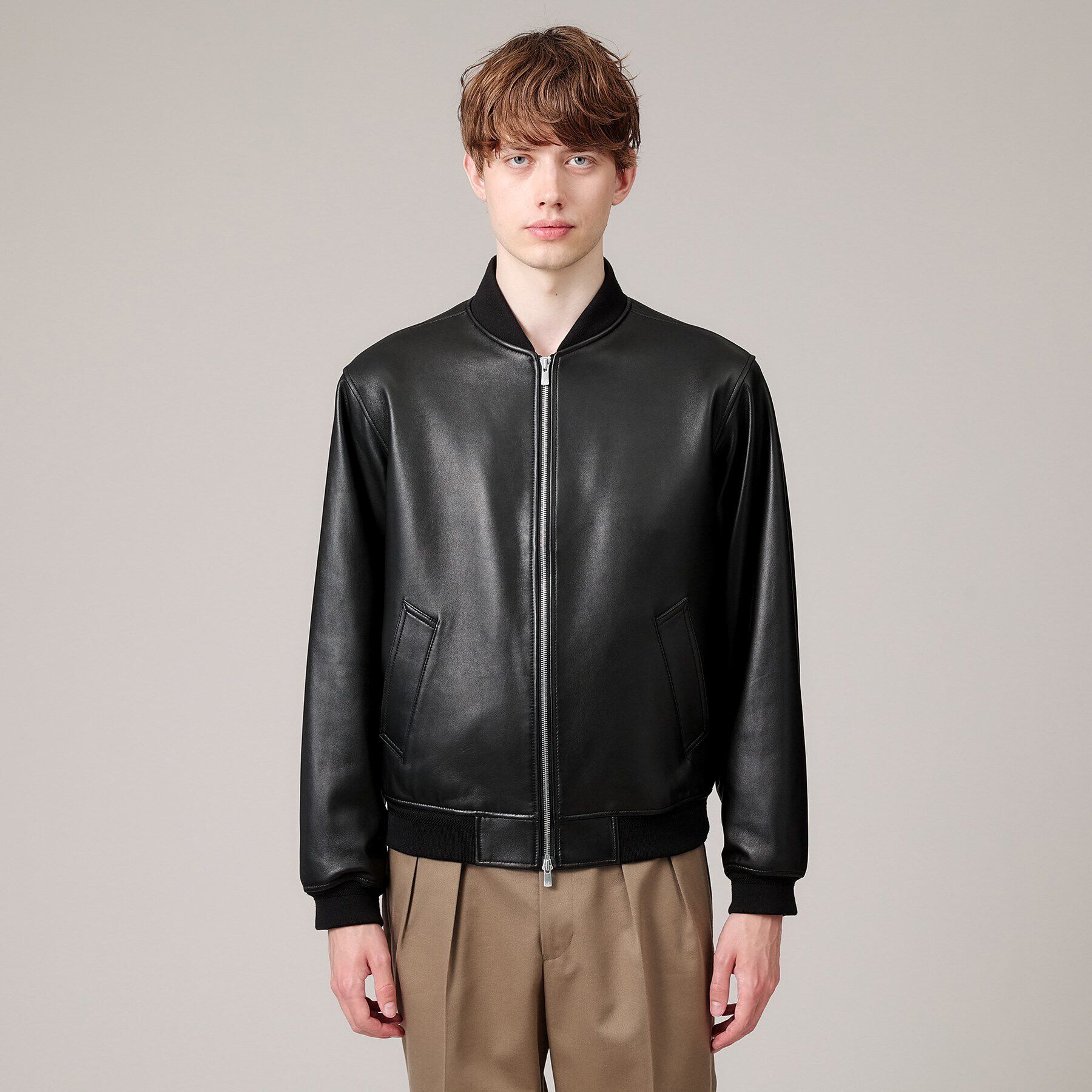 TAKEO KIKUCHI「【新作】ラムレザー ボンバー ジャケット」|ライダースジャケット|